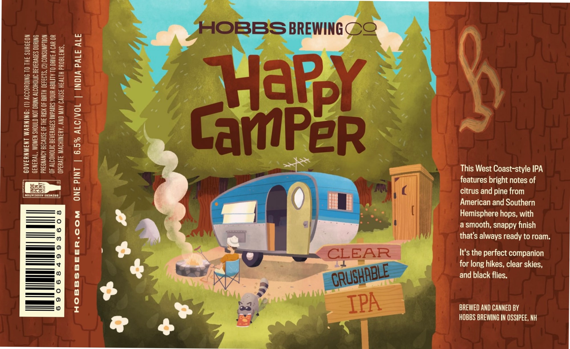 Happy Camper by Hobbs Brewing - beer label