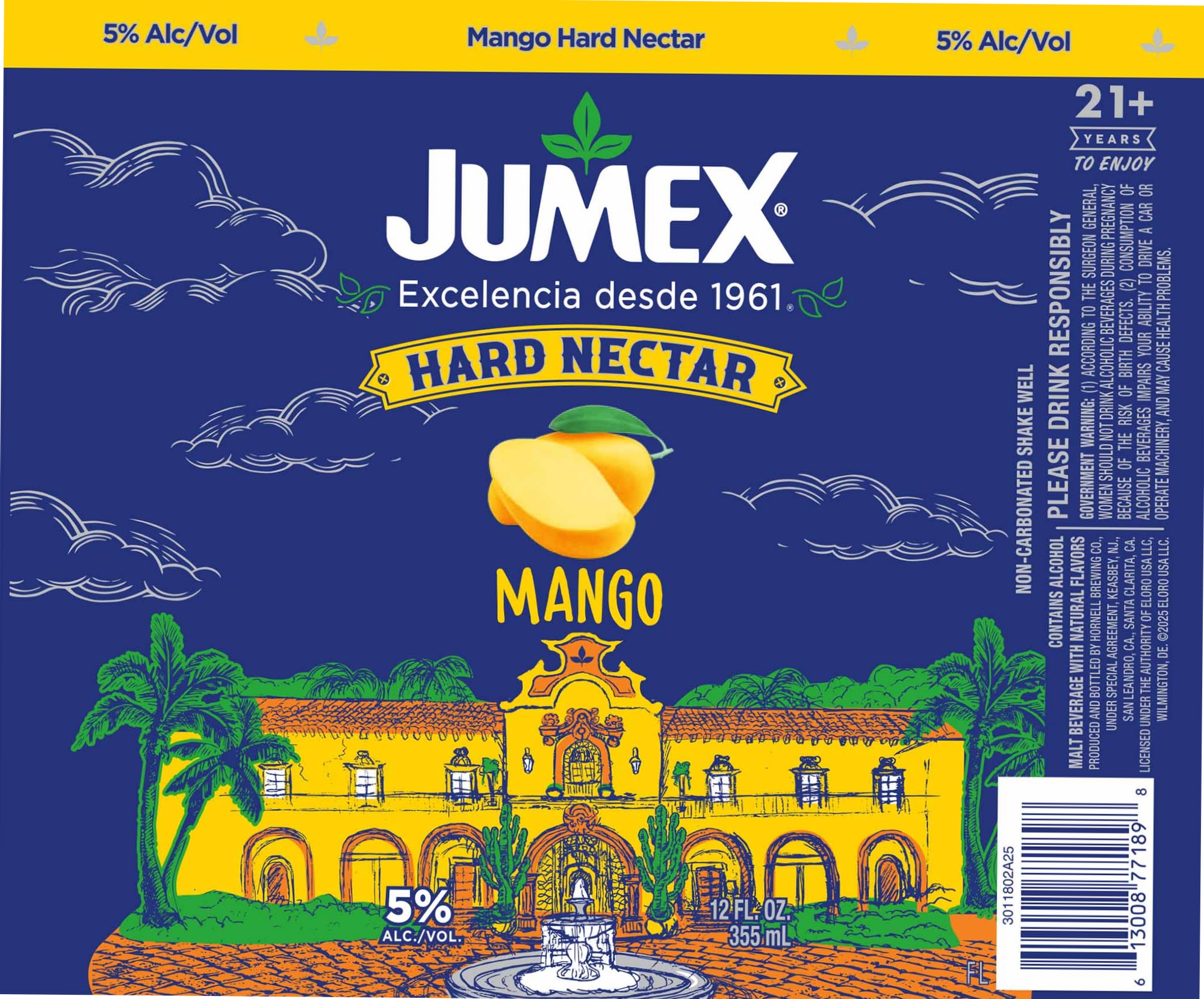 Hard Nectar Mango by Jumex - beer label