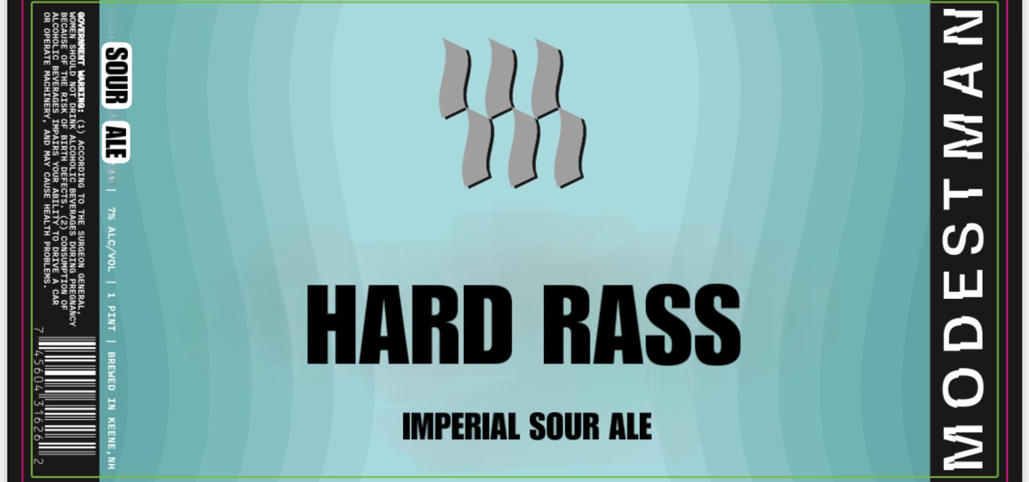 Hard Rass by Modest Man Brewing Co. - beer label