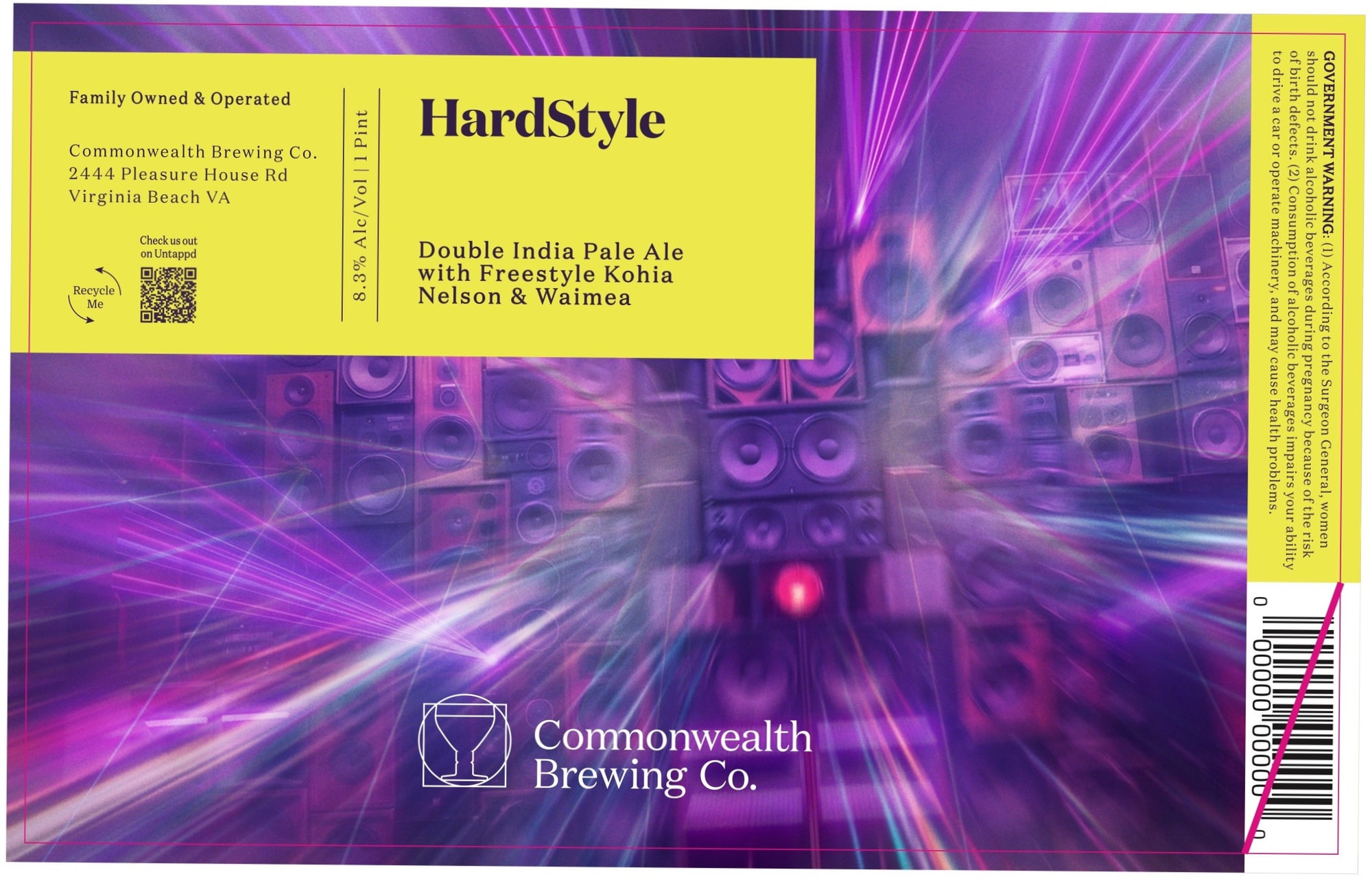 HardStyle by Commonwealth Brewing Co. - beer label