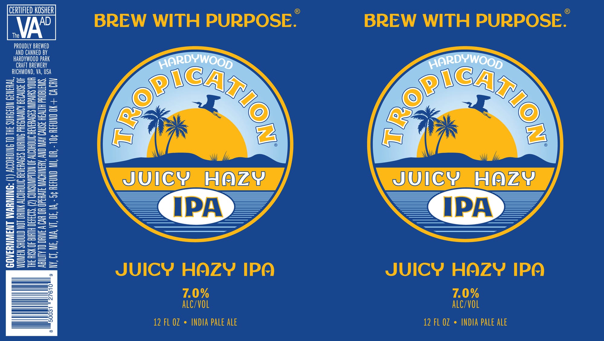 Tropication Juicy Hazy IPA by Hardywood Park Craft Brewery - beer label