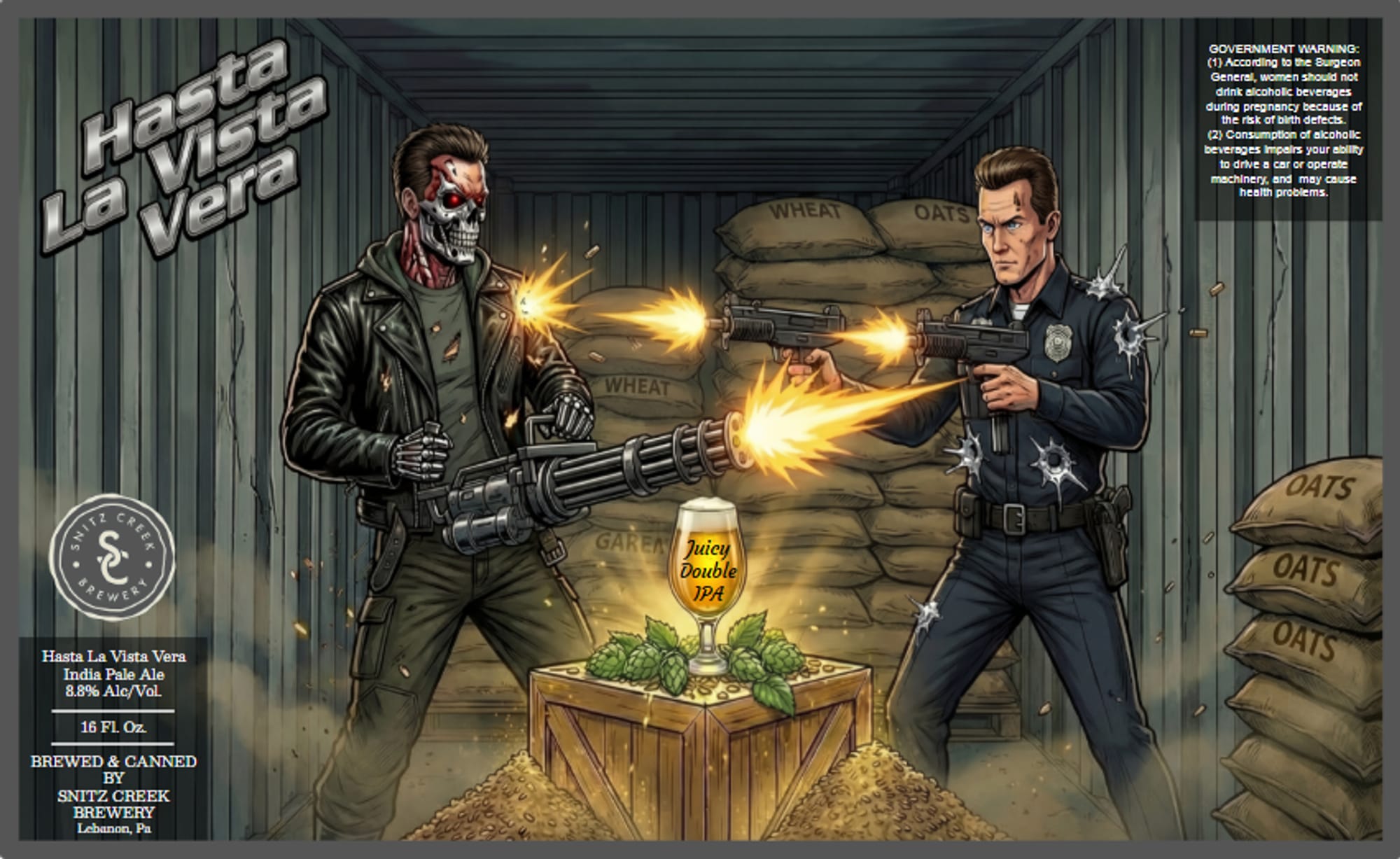 Hasta La Vista Vera by Snitz Creek Brewery - beer label