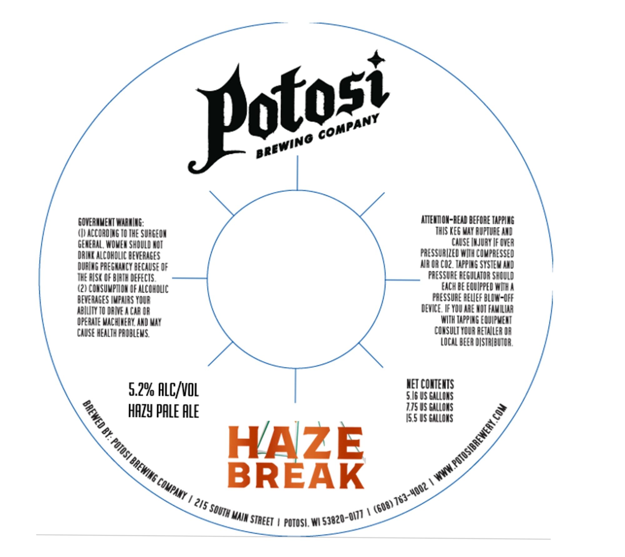 Haze Break by Potosi Brewing Company - beer label