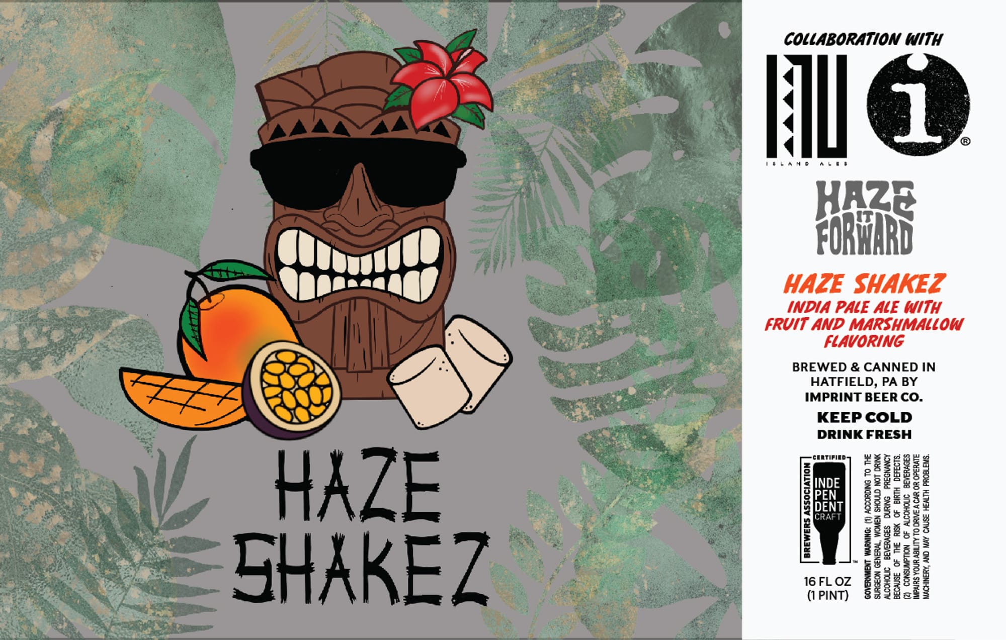 Haze Shakez by Island Soda & Brewing Company - beer label