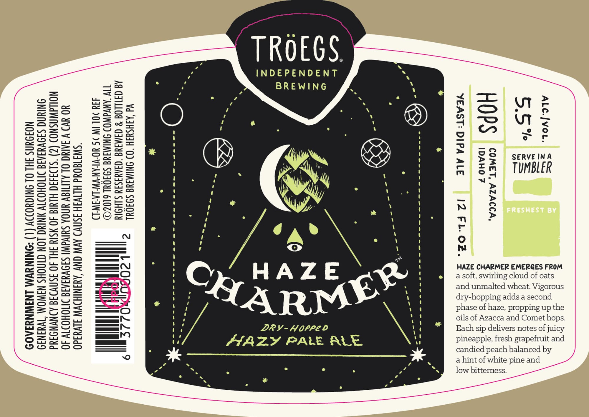 Haze Charmer by Tröegs Independent Brewing - beer label