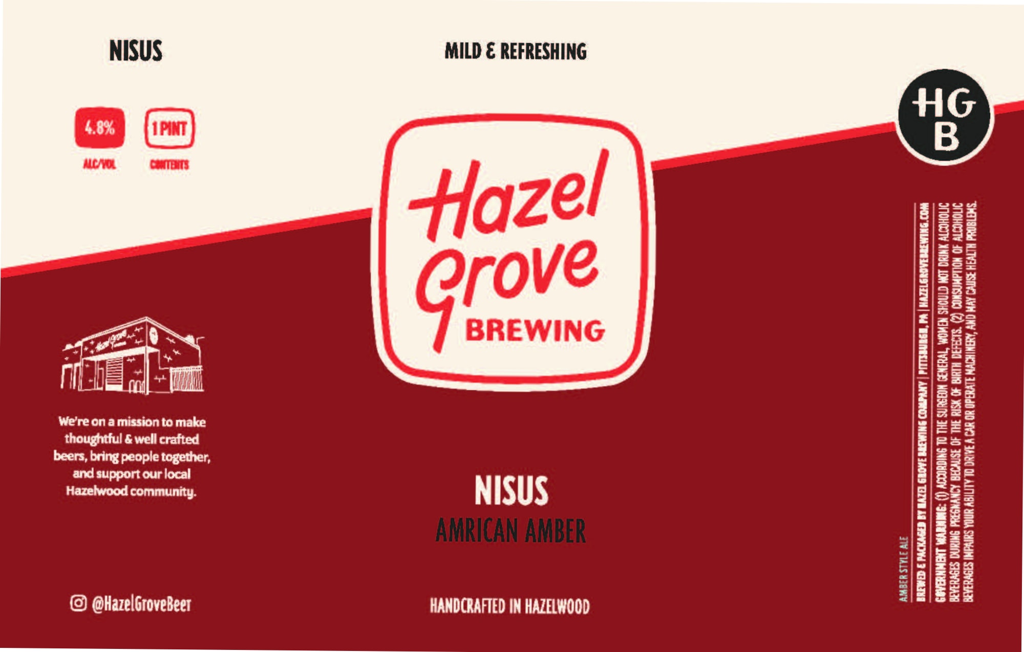 Nisus by Hazel Grove Brewing - beer label