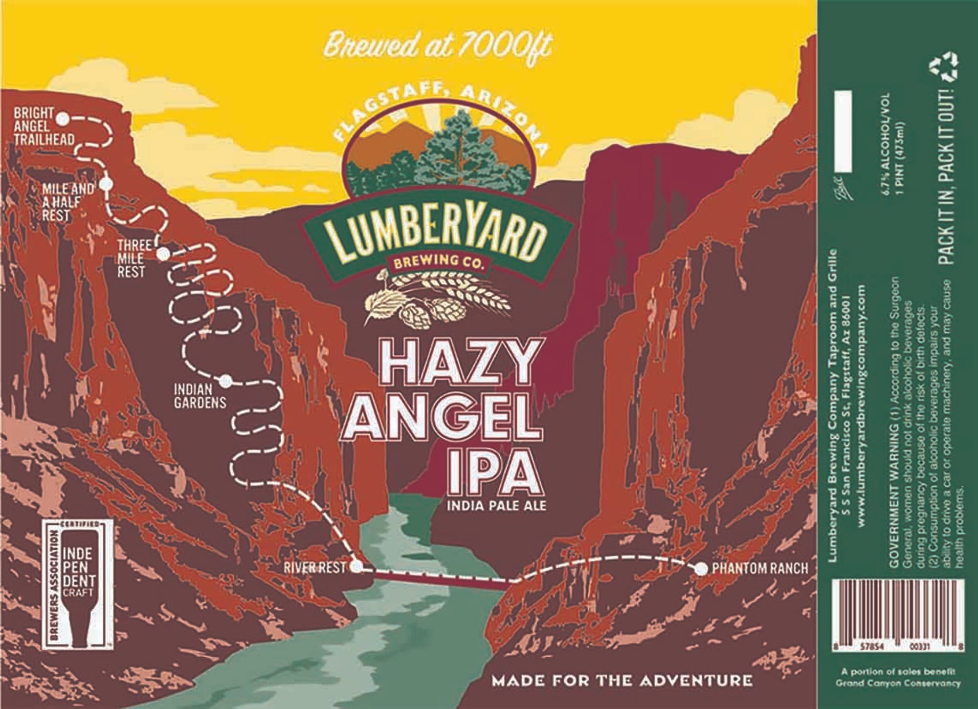 Hazy Angel IPA by Lumberyard Brewing Co. - beer label