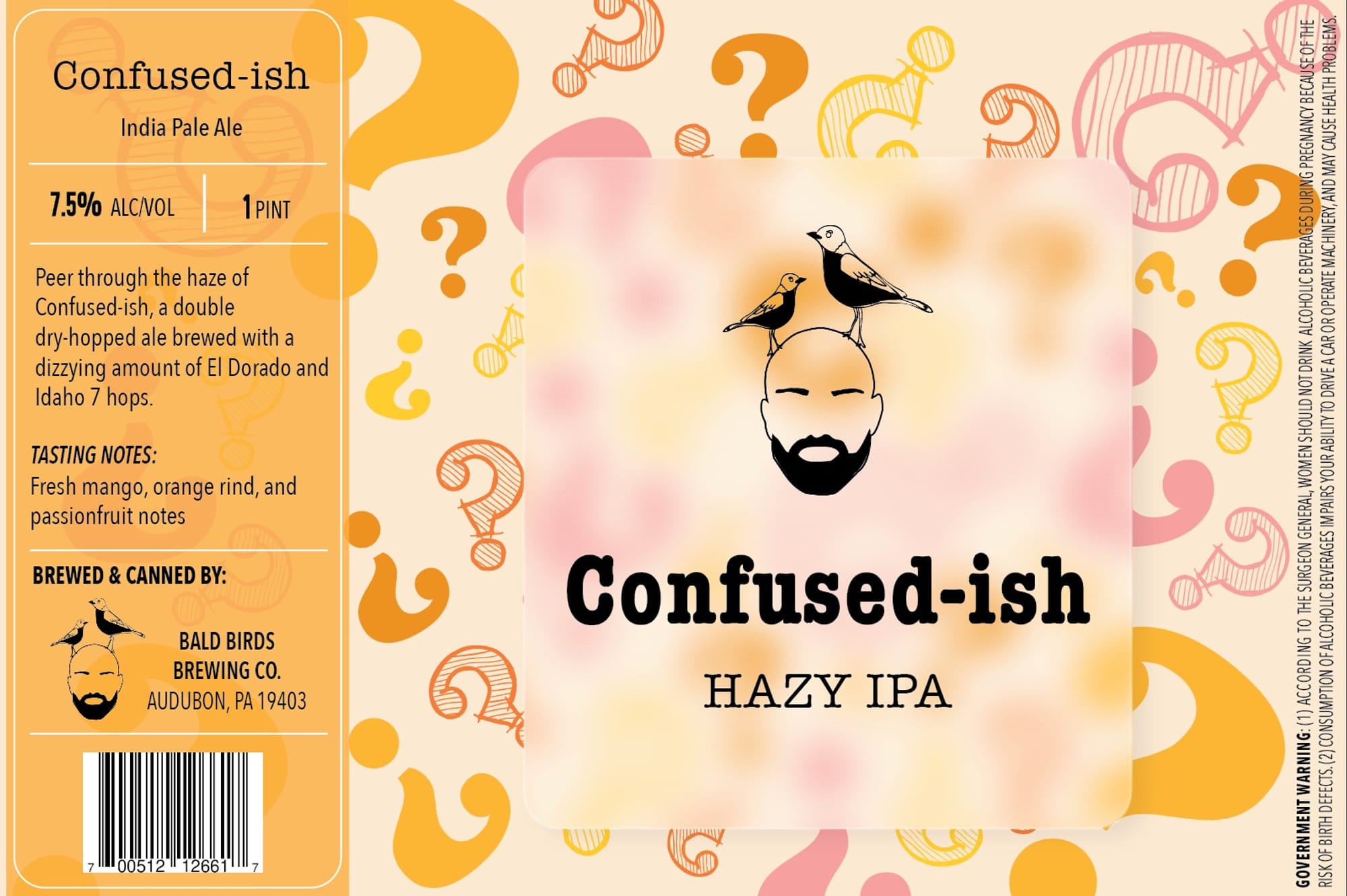 Confused-ish by Bald Birds Brewing Co. - beer label