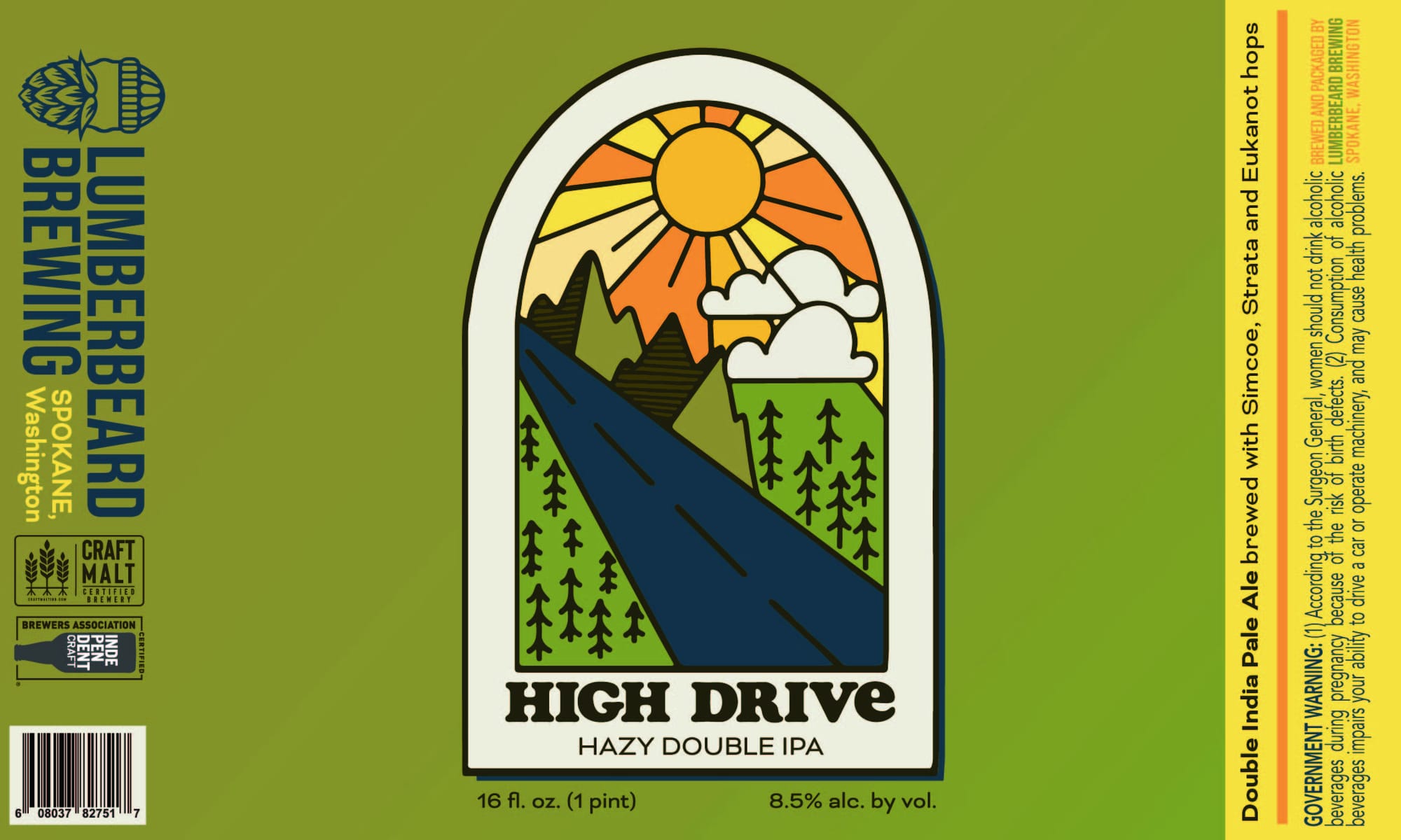 High Drive by Lumberbeard Brewing - beer label