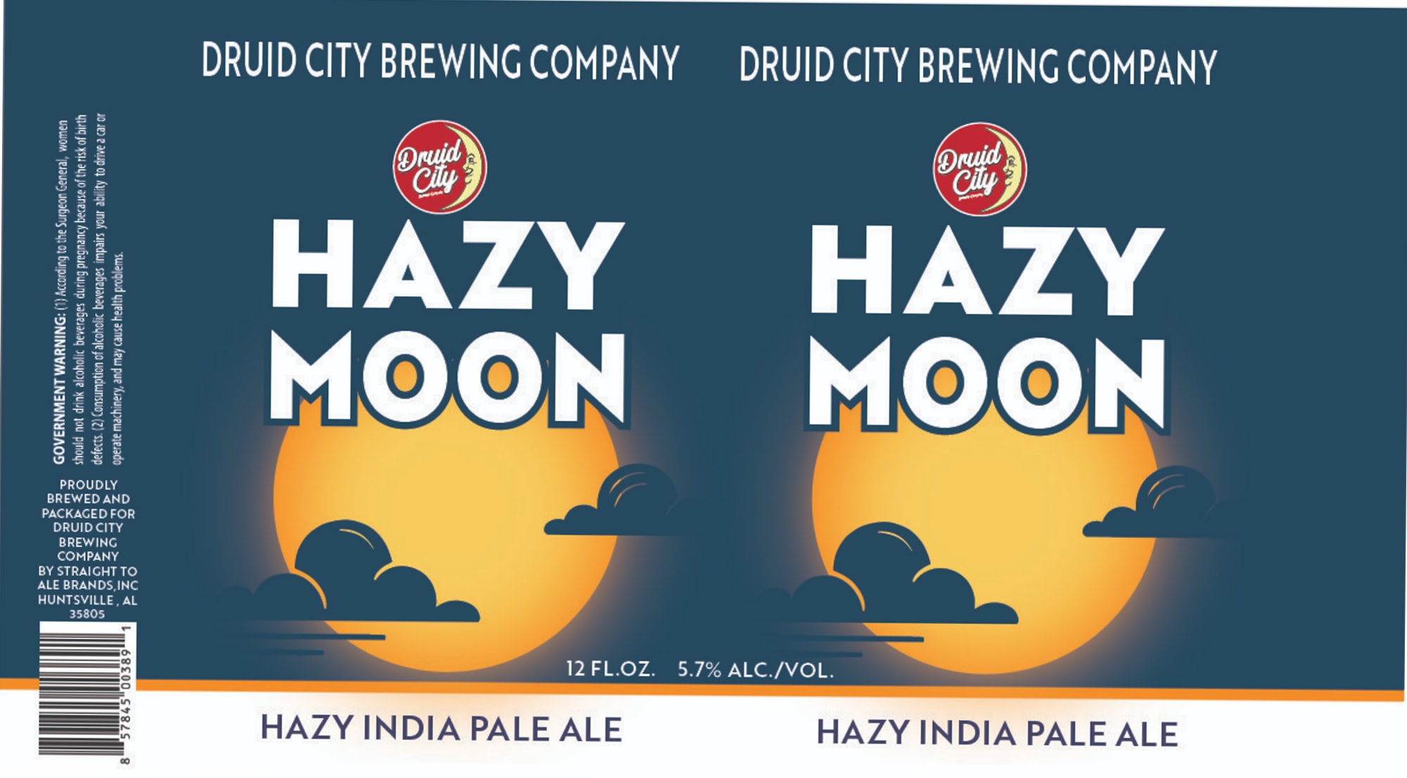Hazy Moon by Druid City Brewing Company - beer label