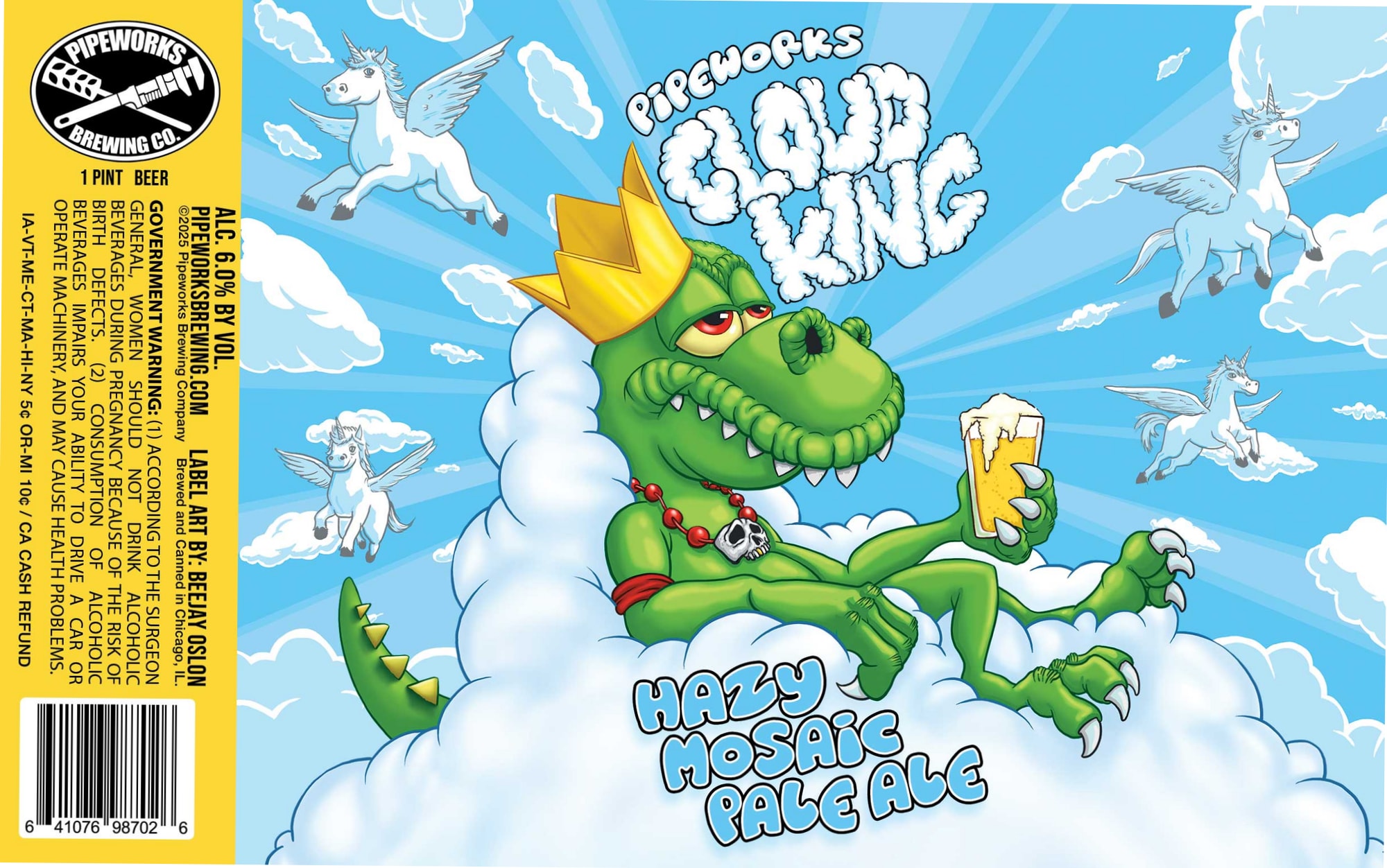 Hazy Mosaic Pale Ale by Pipeworks Brewing Co. - beer label