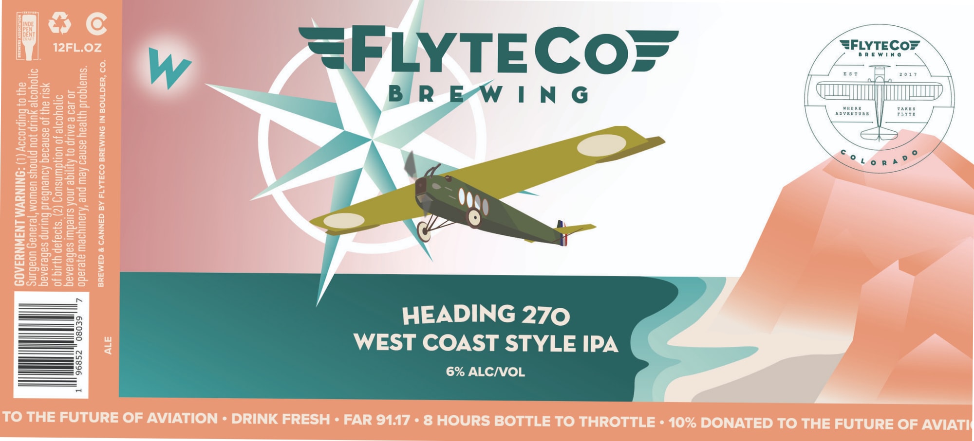 Heading 270 by FlyteCo Brewing - beer label