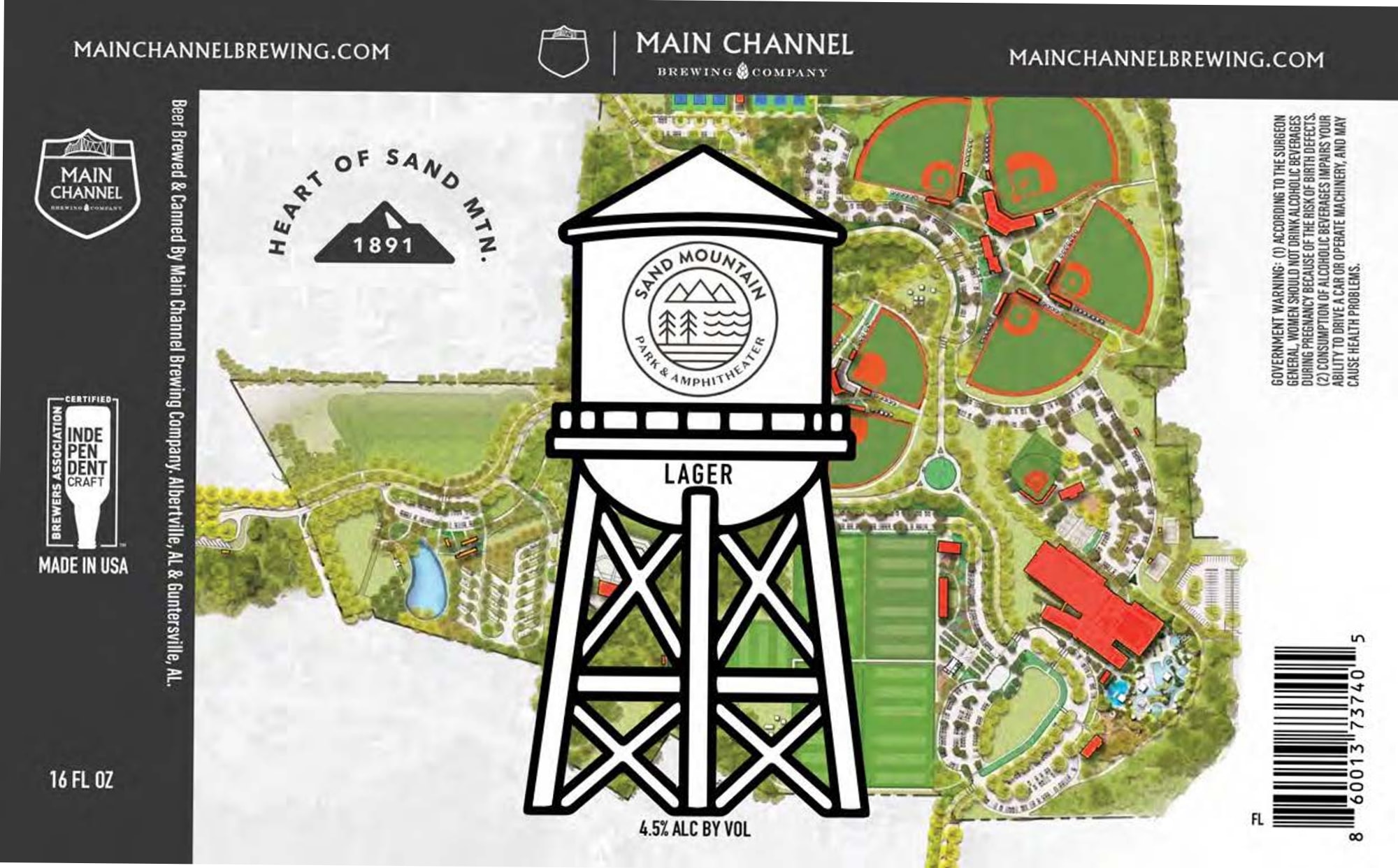 Heart of Sand Mtn. by Main Channel Brewing Company - beer label