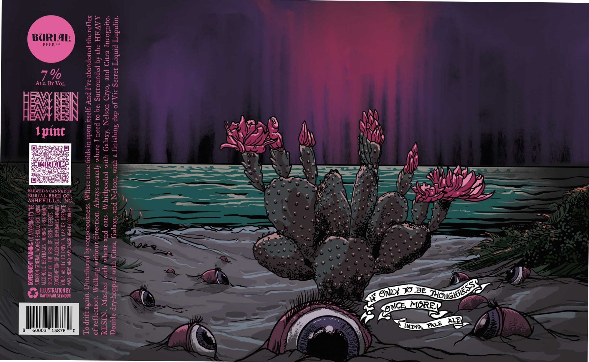 Heavy Resin by Burial Beer Co. - beer label