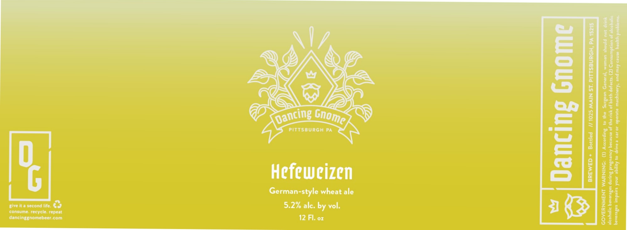 Hefeweizen by Dancing Gnome - beer label