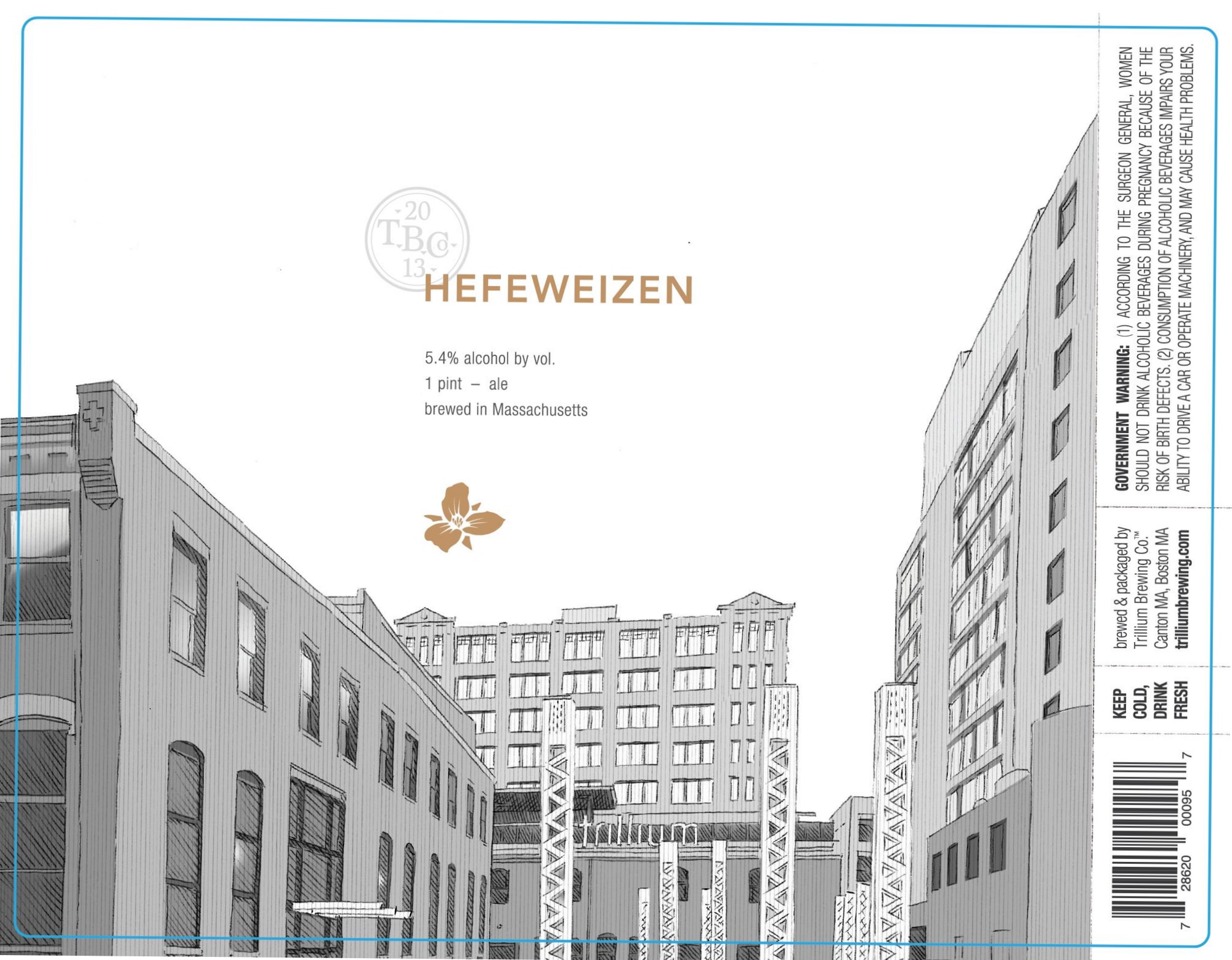 Hefeweizen by Trillium Brewing Co. - beer label
