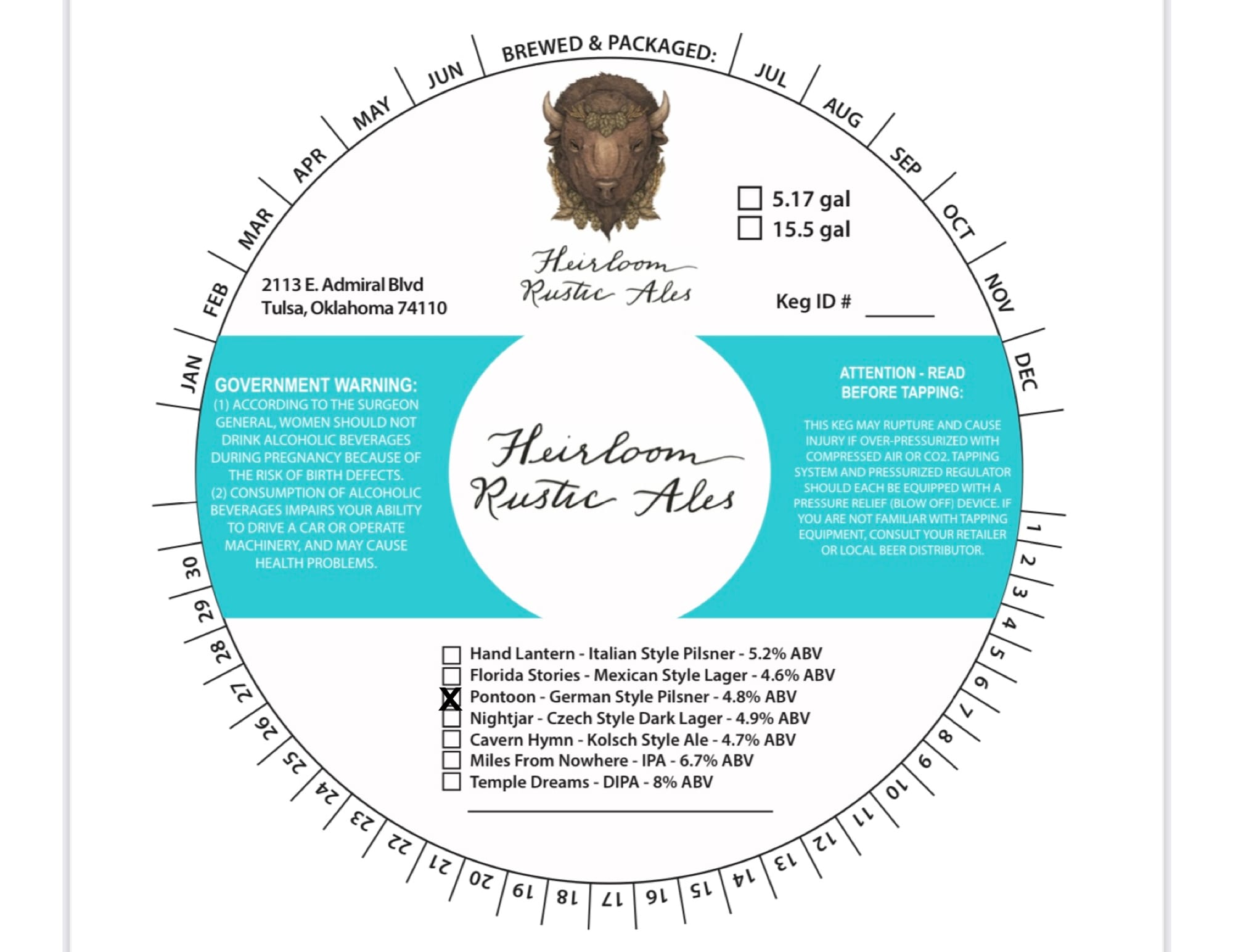 Florida Stories – Mexican Style Lager by Heirloom Rustic Ales - beer label