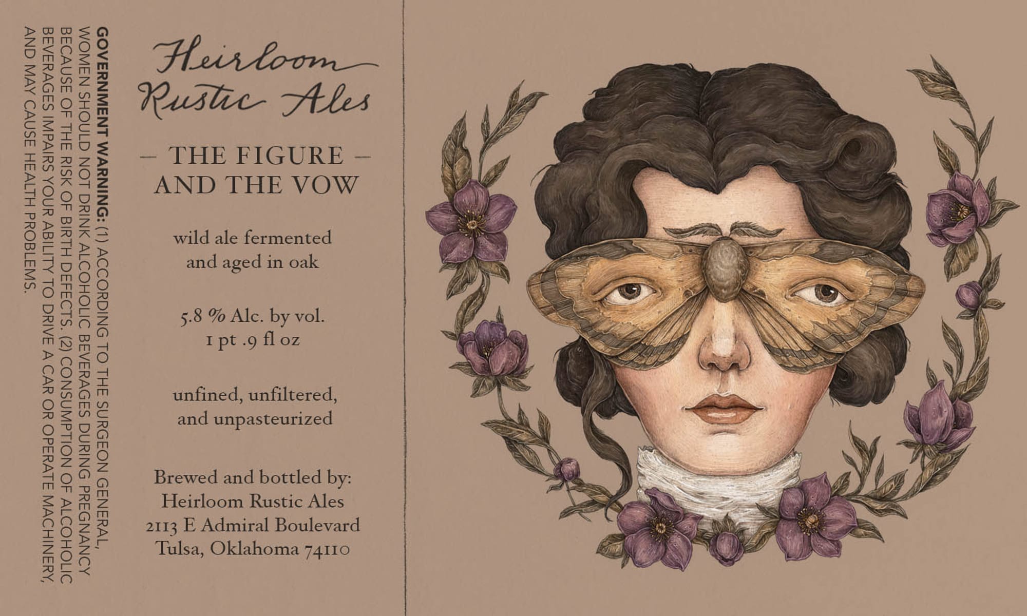 The Figure and The Vow by Heirloom Rustic Ales - beer label