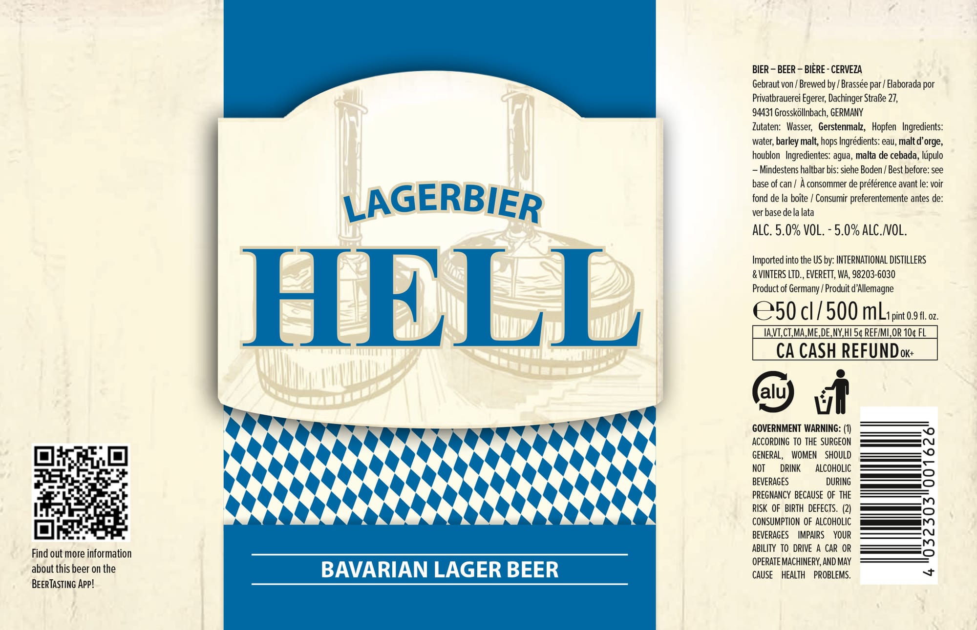 Hel by Lagerbier - beer label