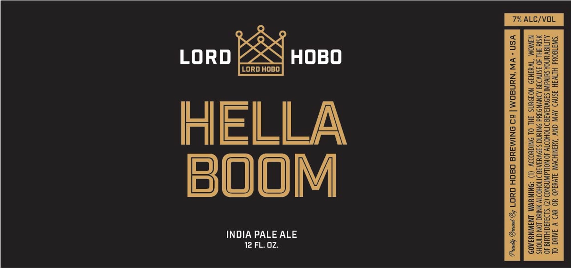 Hella Boom by Lord Hobo Brewing - beer label