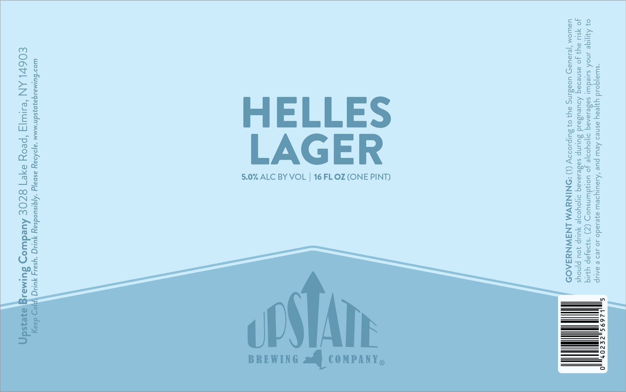 Hellas Lager by Upstate Brewing Company - beer label