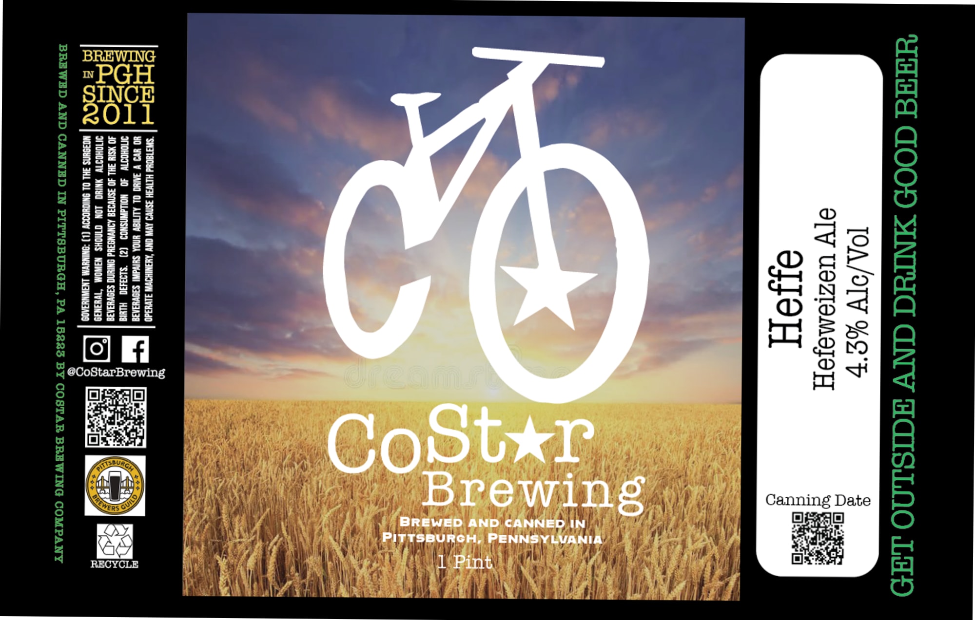 Helle Hefeweizen Ale by CoStar Brewing - beer label
