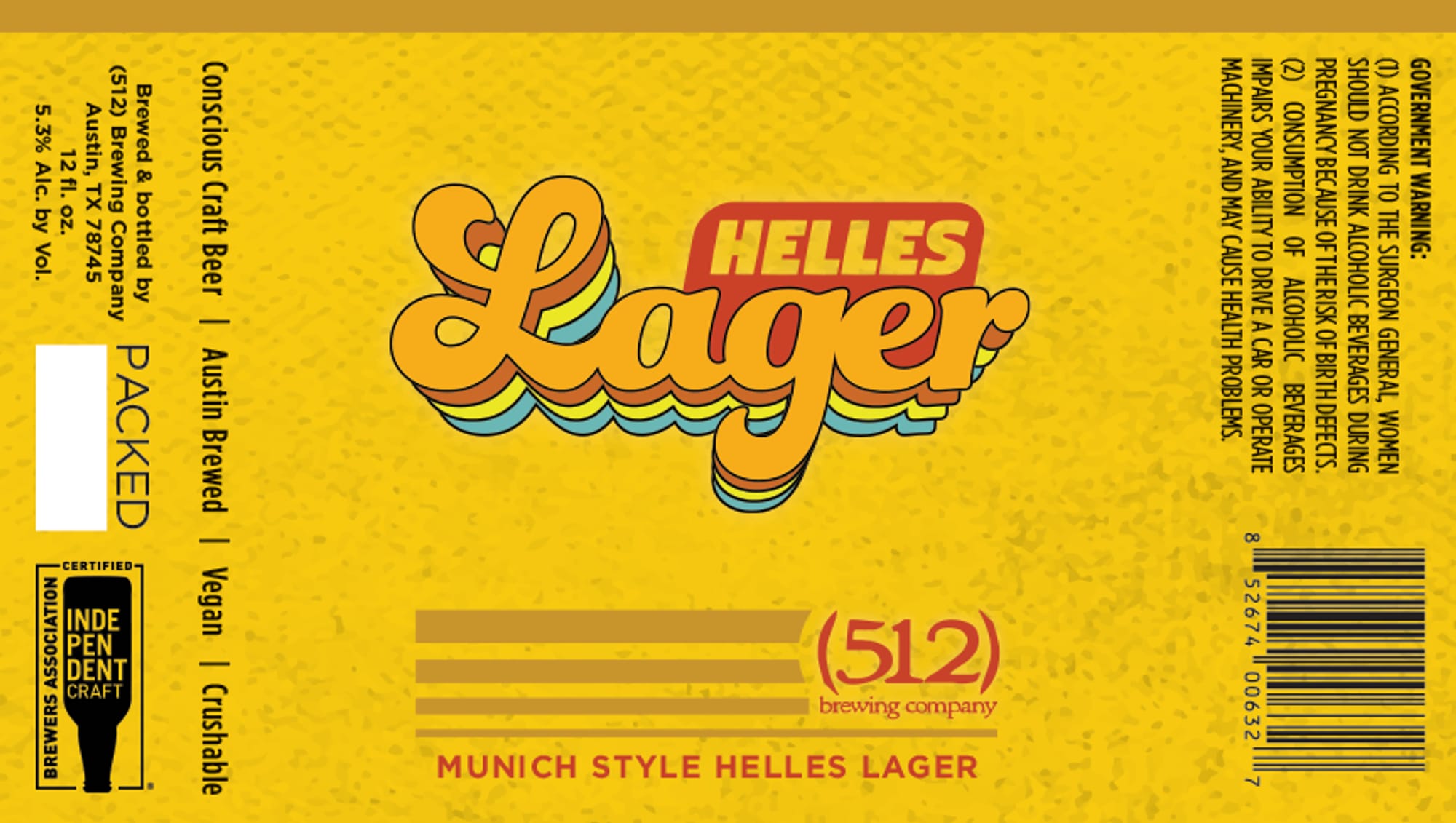 Slager by (512) Brewing Company - beer label