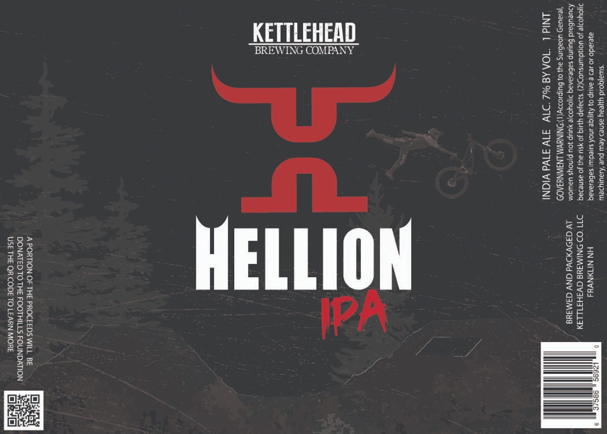 Hellion IPA by Kettlehead Brewing Company - beer label