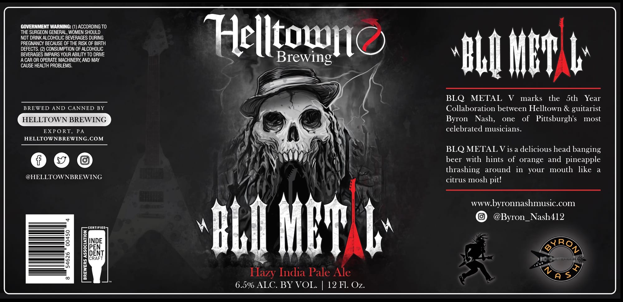 BLQ Metal V by Helltown Brewing - beer label