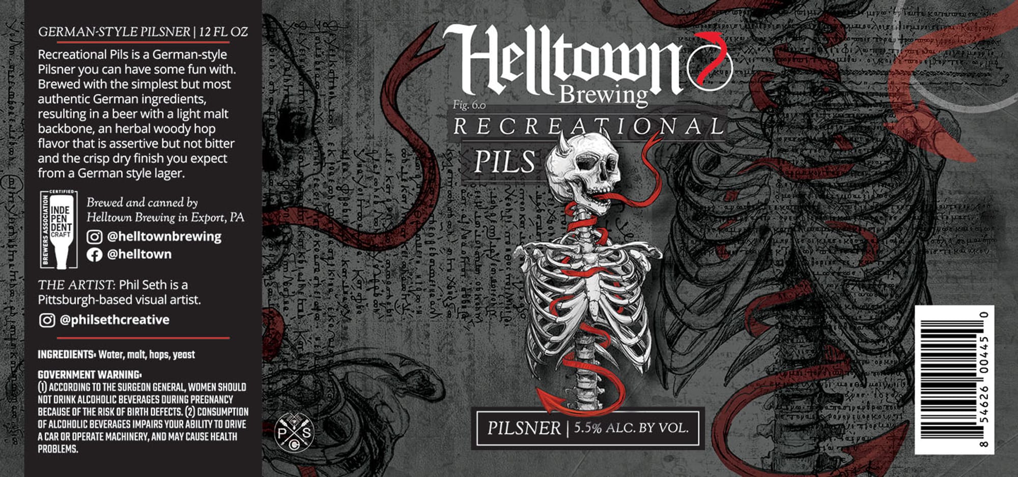 Recreational Pils by Helltown Brewing - beer label