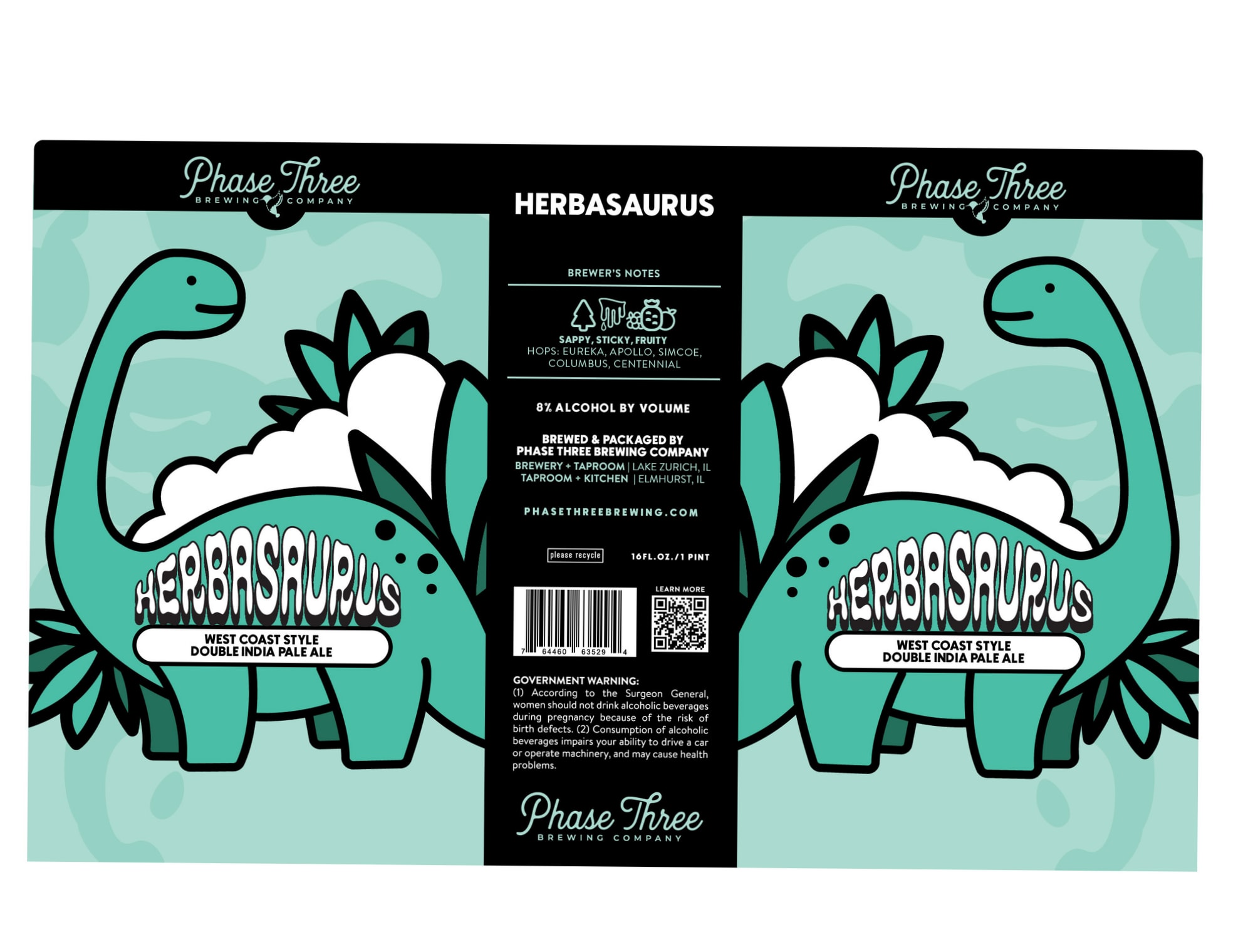 Herbasaurus by Phase Three Brewing Company - beer label