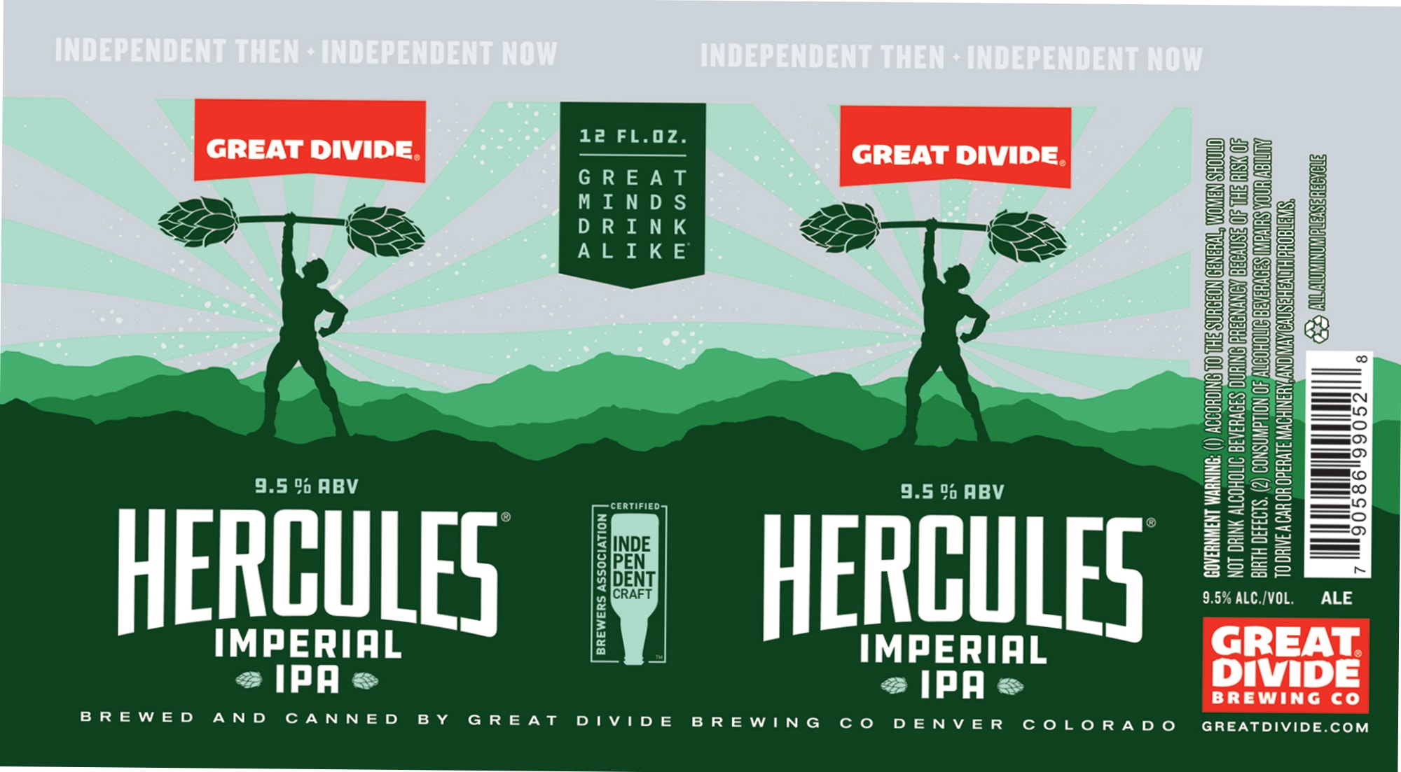Hercules Imperial IPA by Great Divide Brewing Co. - beer label
