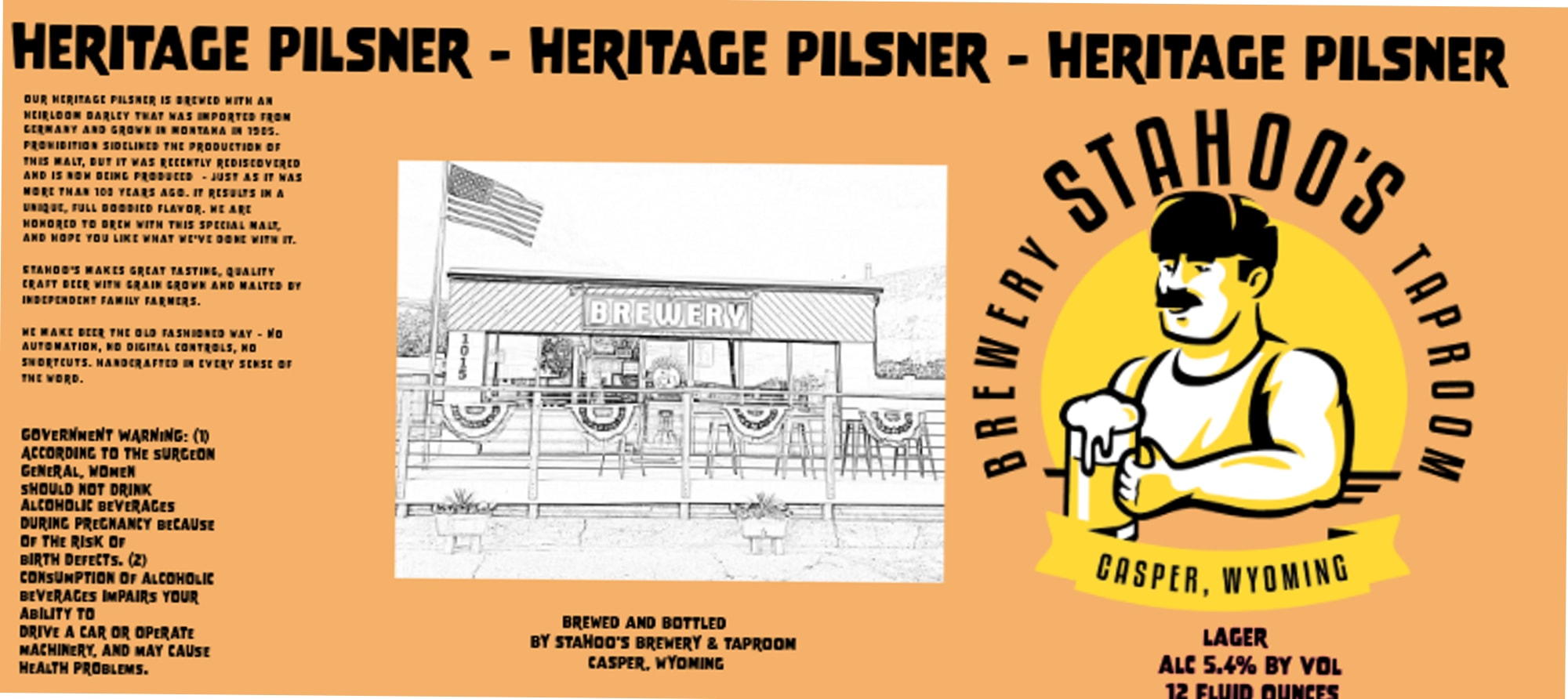 Heritage Pilsner by Stahood's Taproom - beer label