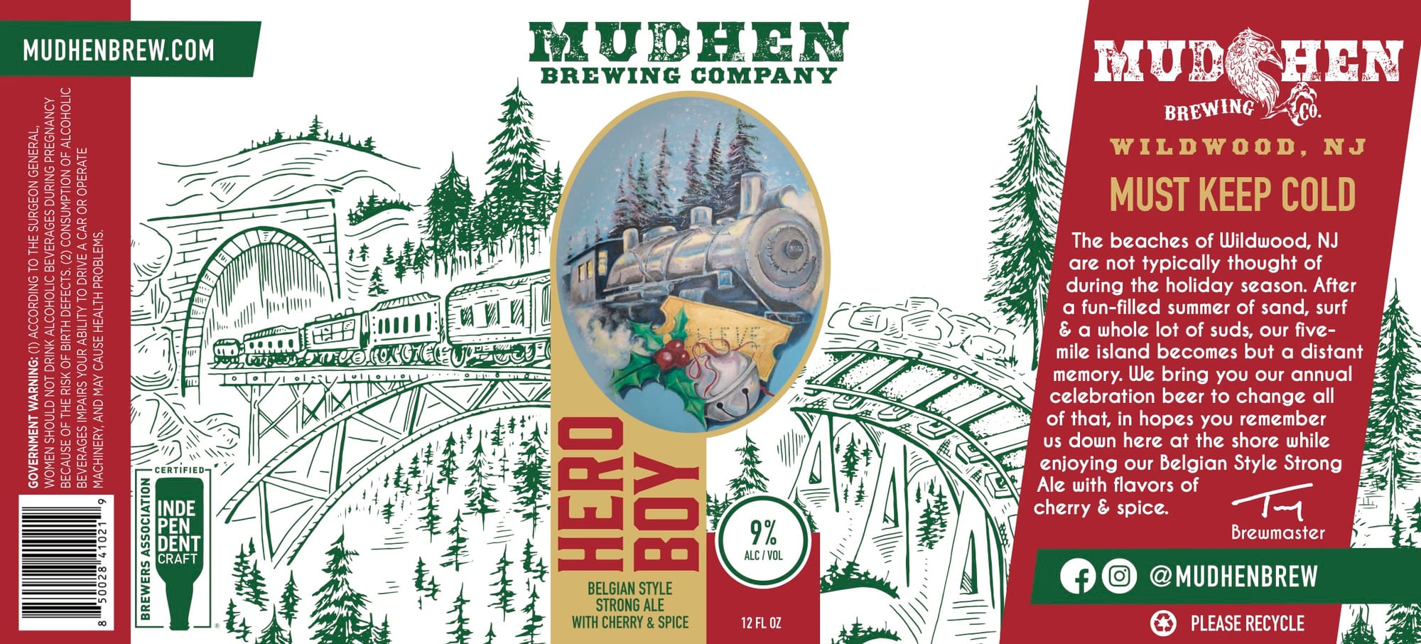 Hero Boy by Mudhen Brewing Company - beer label