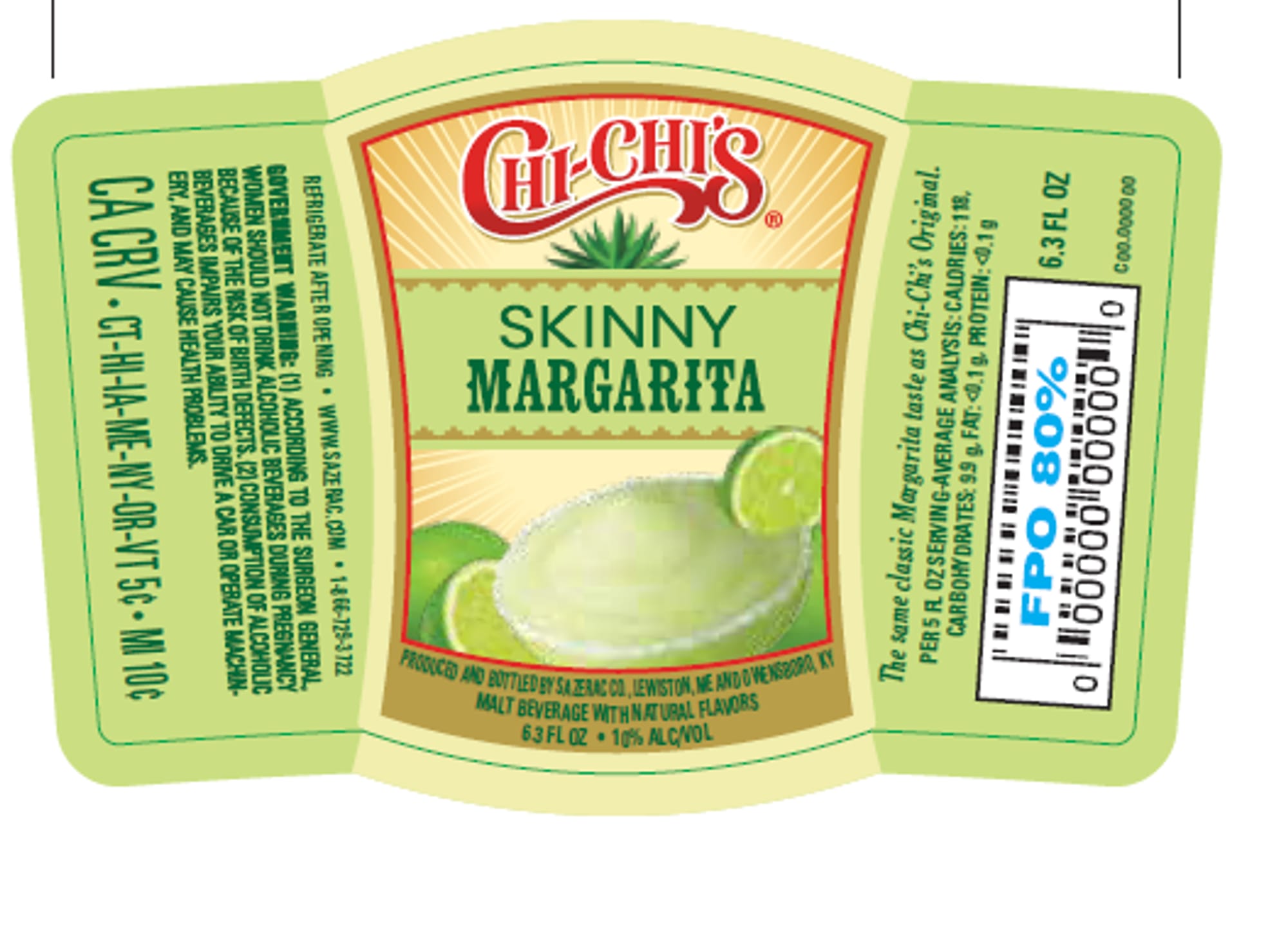 Hi-Chi’s Skinny Margarita by Sazerac Co. - beer label