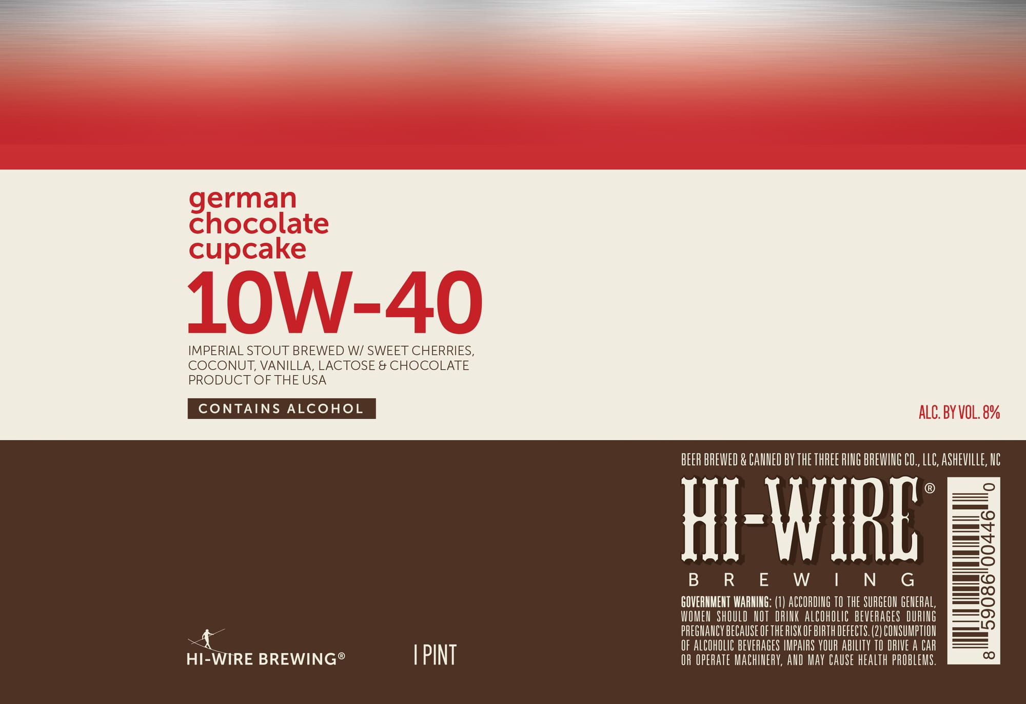 10W-40 by Hi-Wire Brewing - beer label
