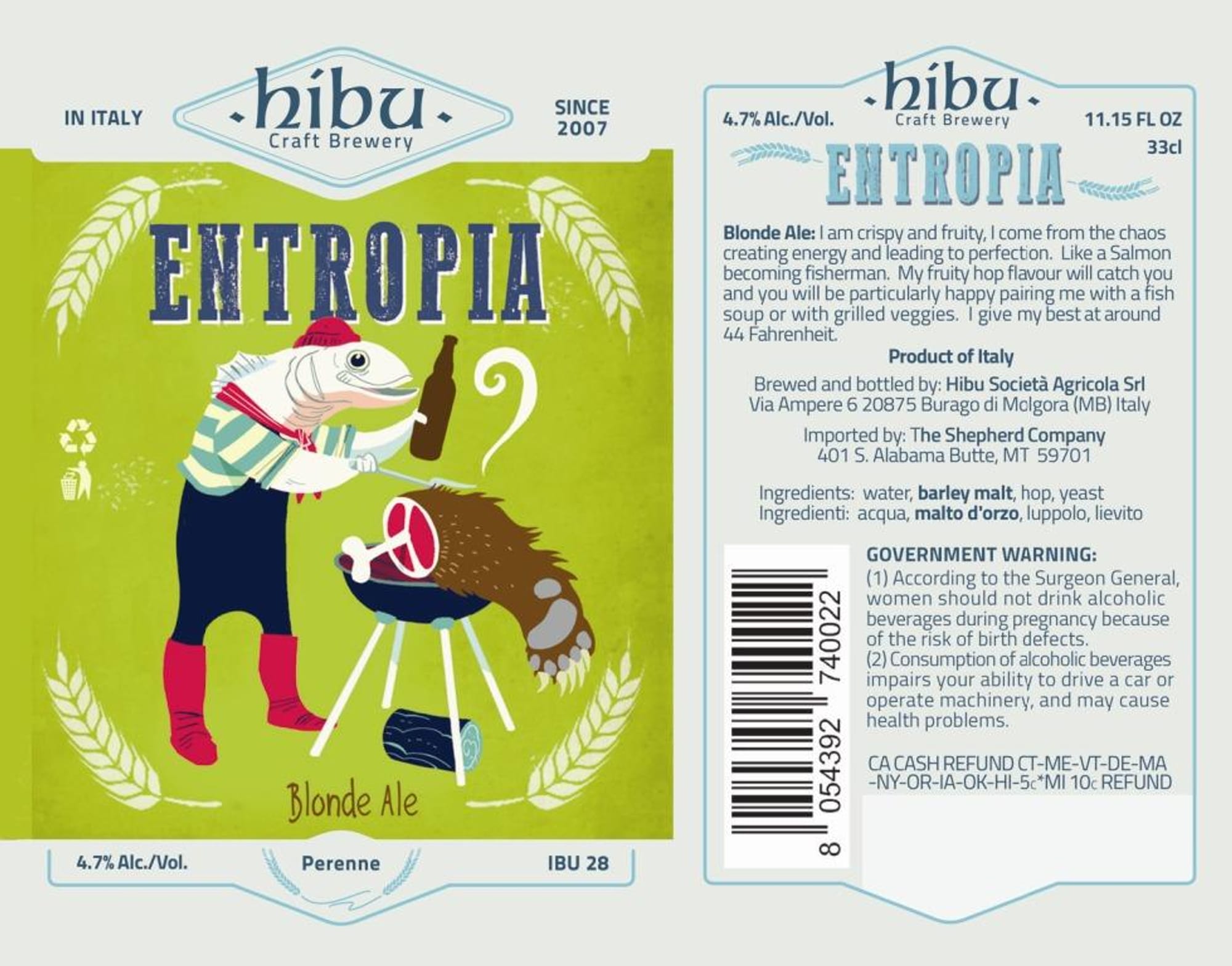 Entropia by .hibu Craft Brewery - beer label