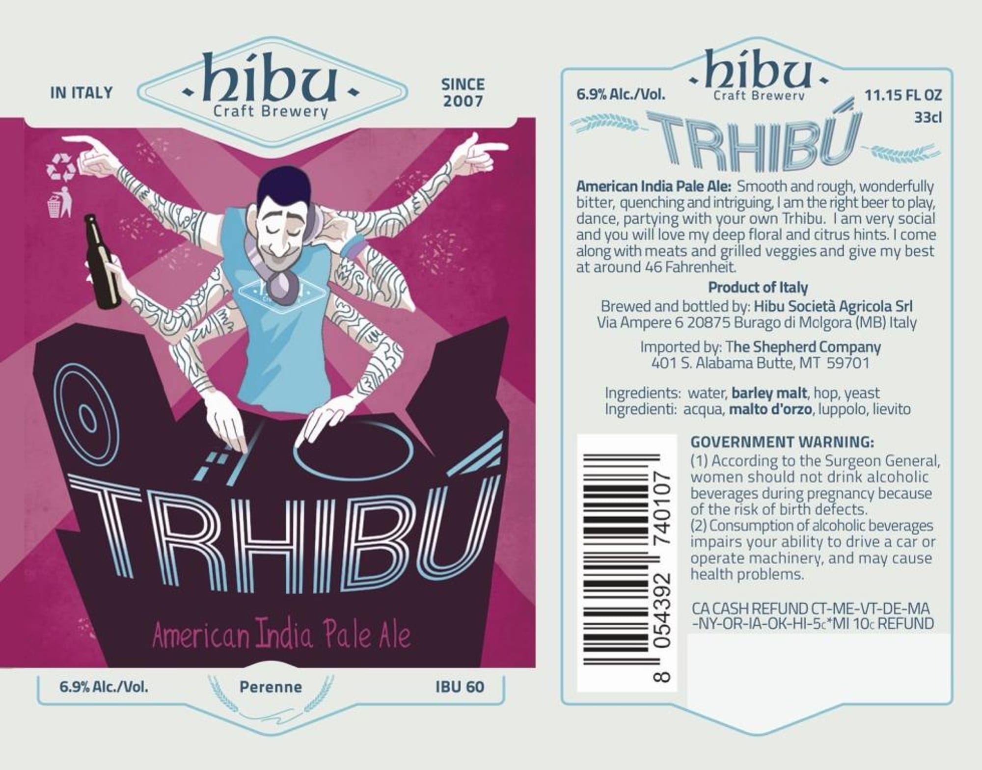 Tribù by hibu Craft Brewery - beer label