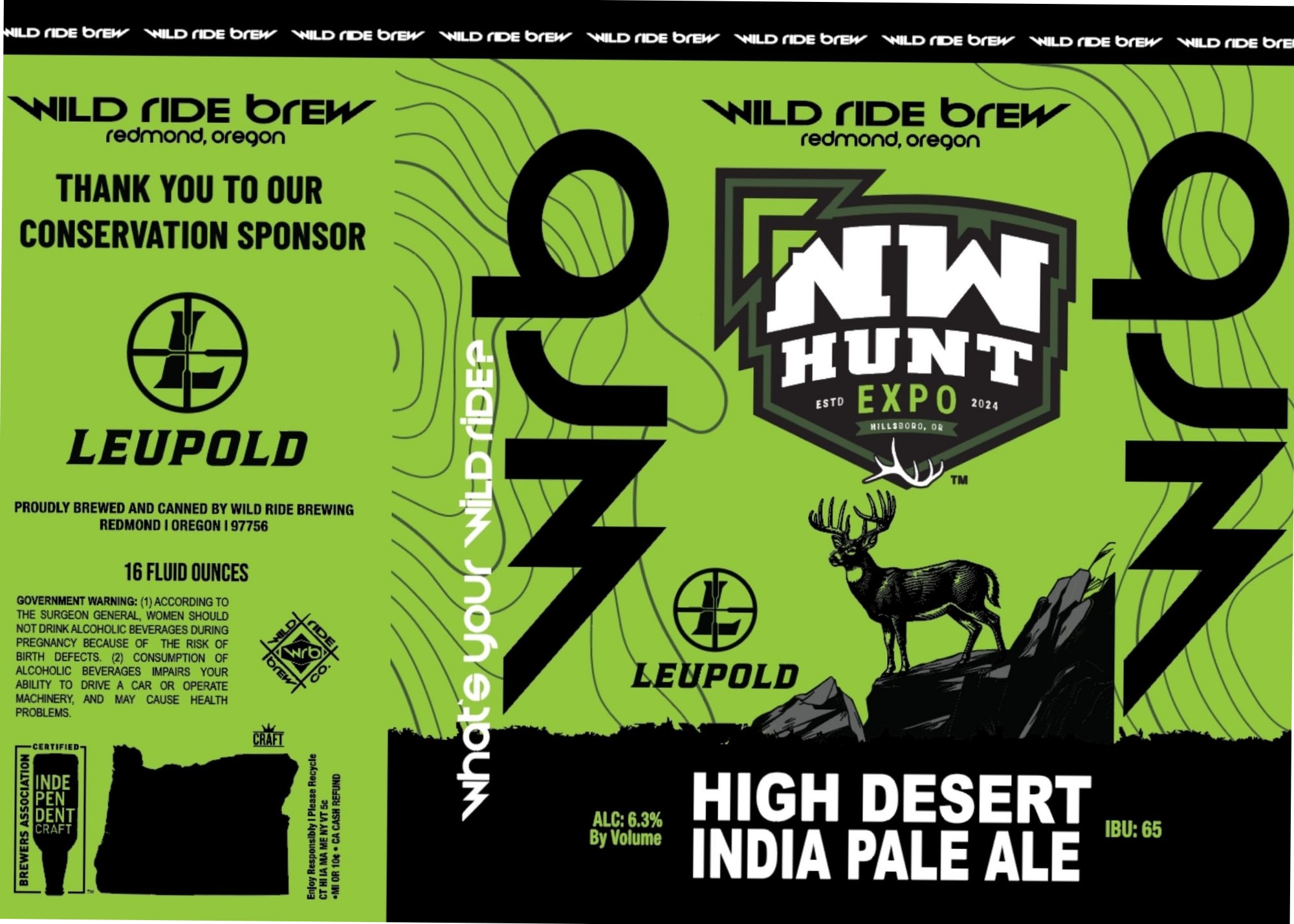 High Desert India Pale Ale by Wild Ride Brewing - beer label