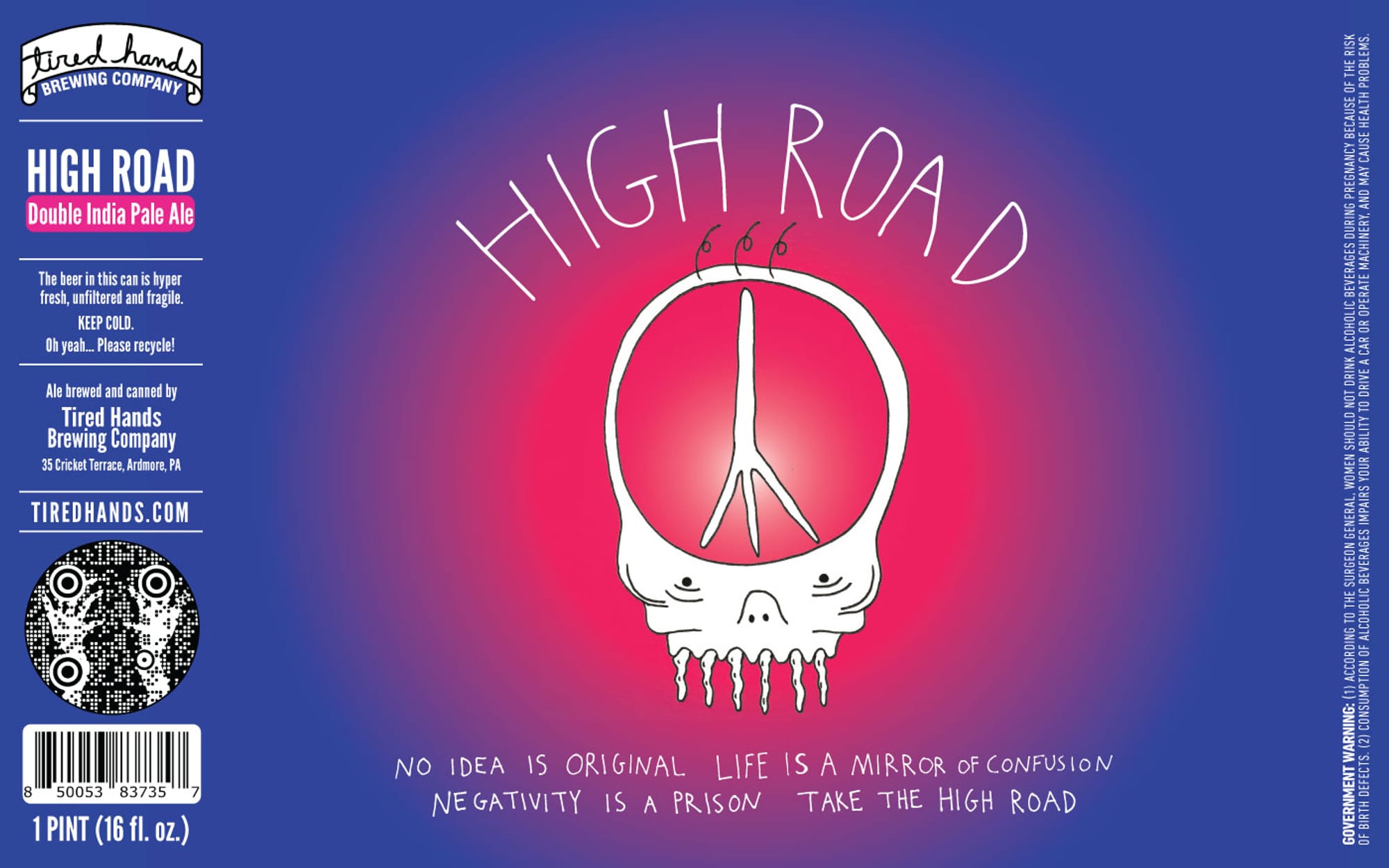 High Road by Tired Hands Brewing Company - beer label