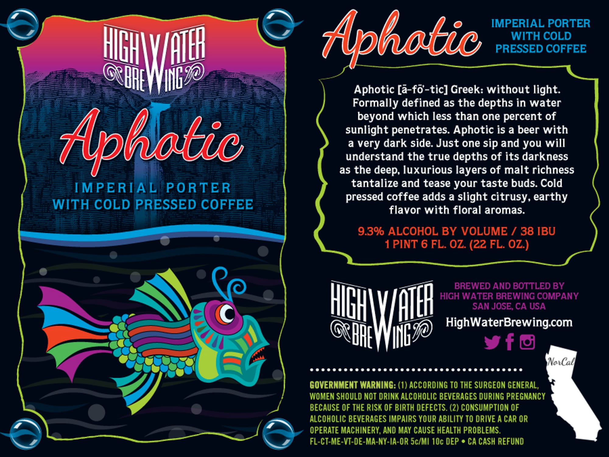 Aphatic by High Water Brewing - beer label