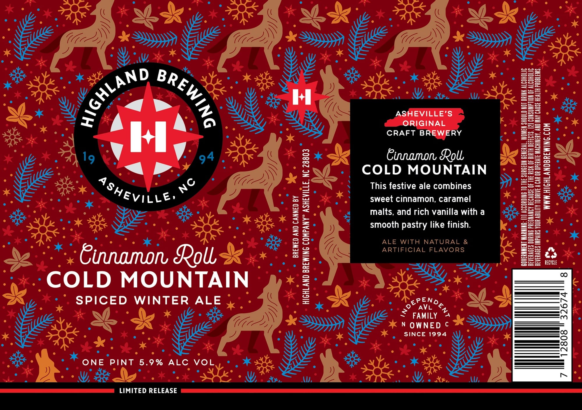 Cold Mountain by Highland Brewing - beer label