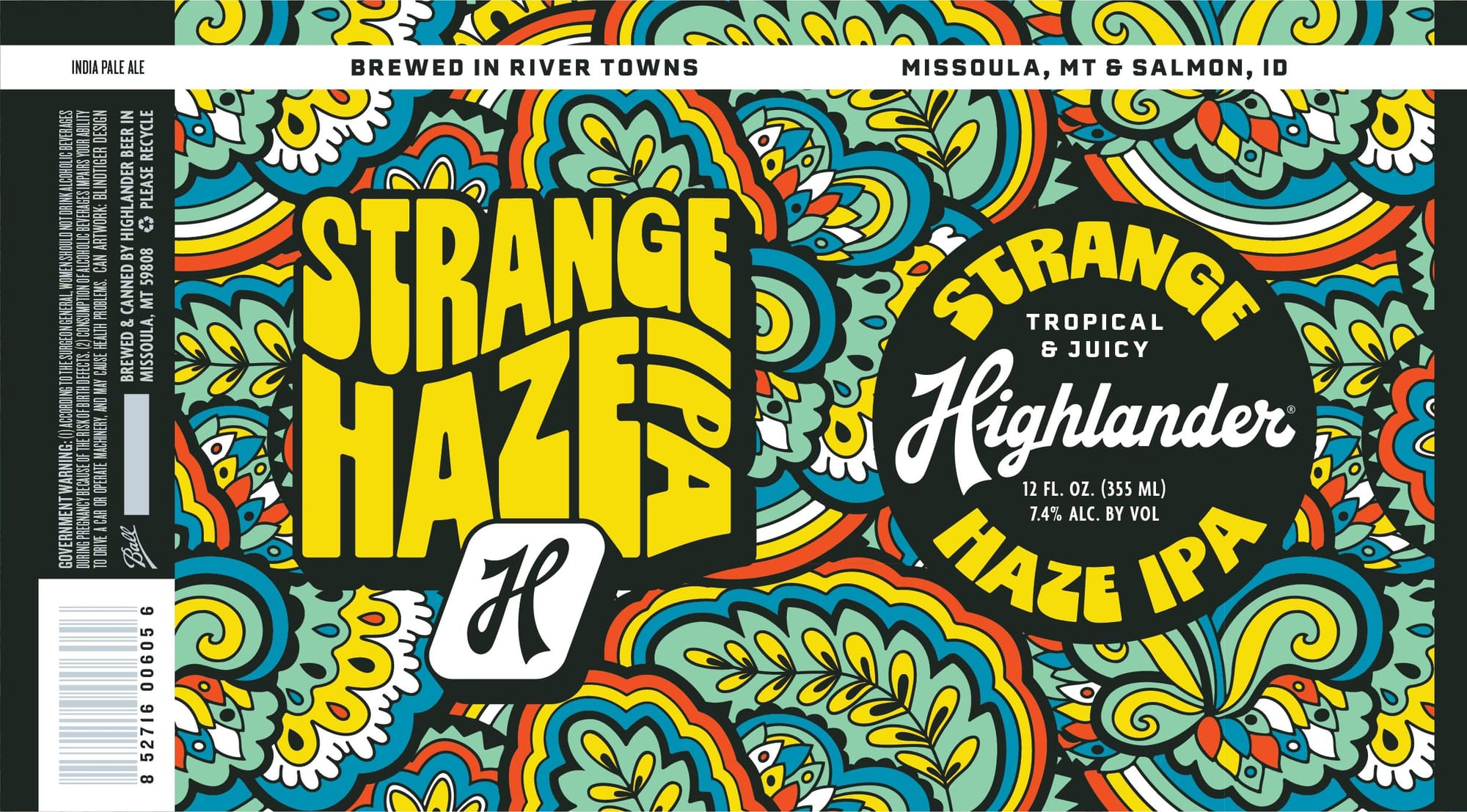 Strange Hazes Tropical by Highland Beer - beer label