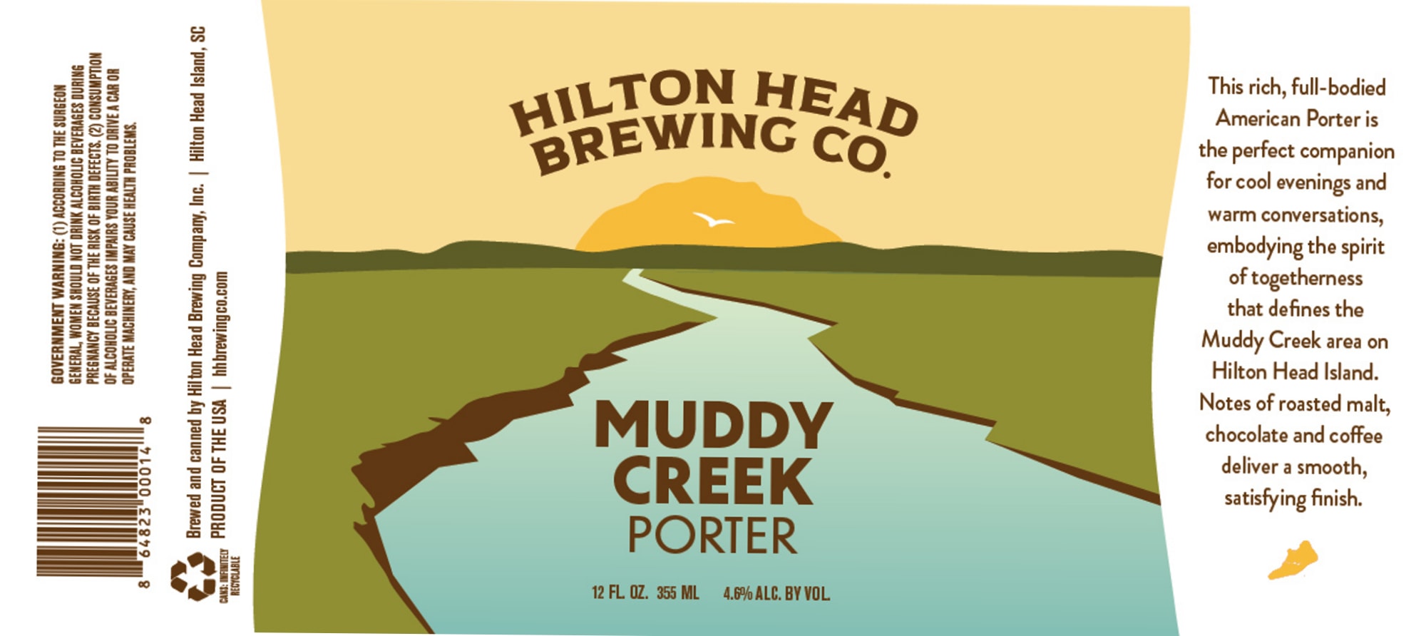 Muddy Creek Porter by Hilton Head Brewing Co. - beer label