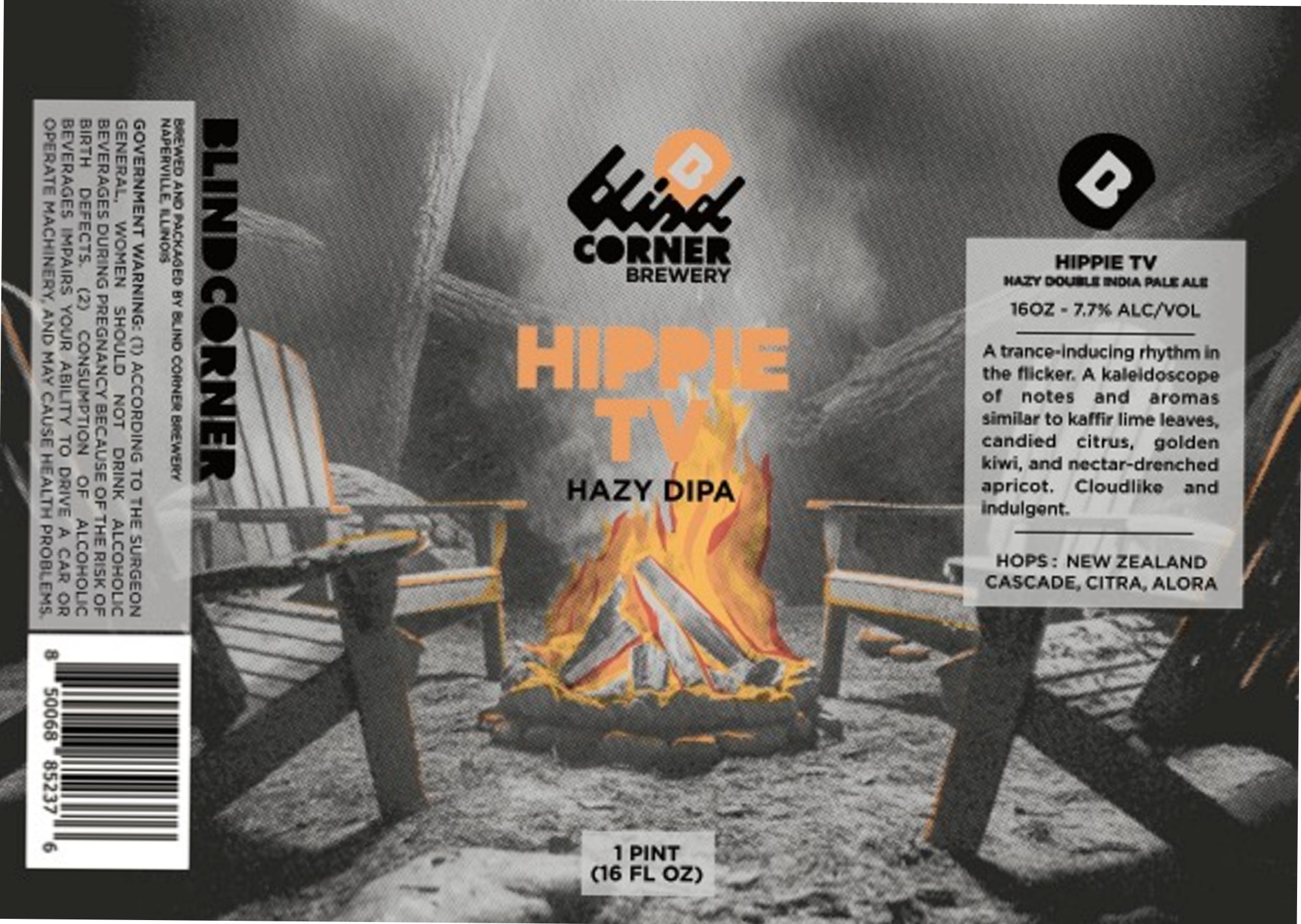 Hippe TV by Blind Corner Brewery - beer label
