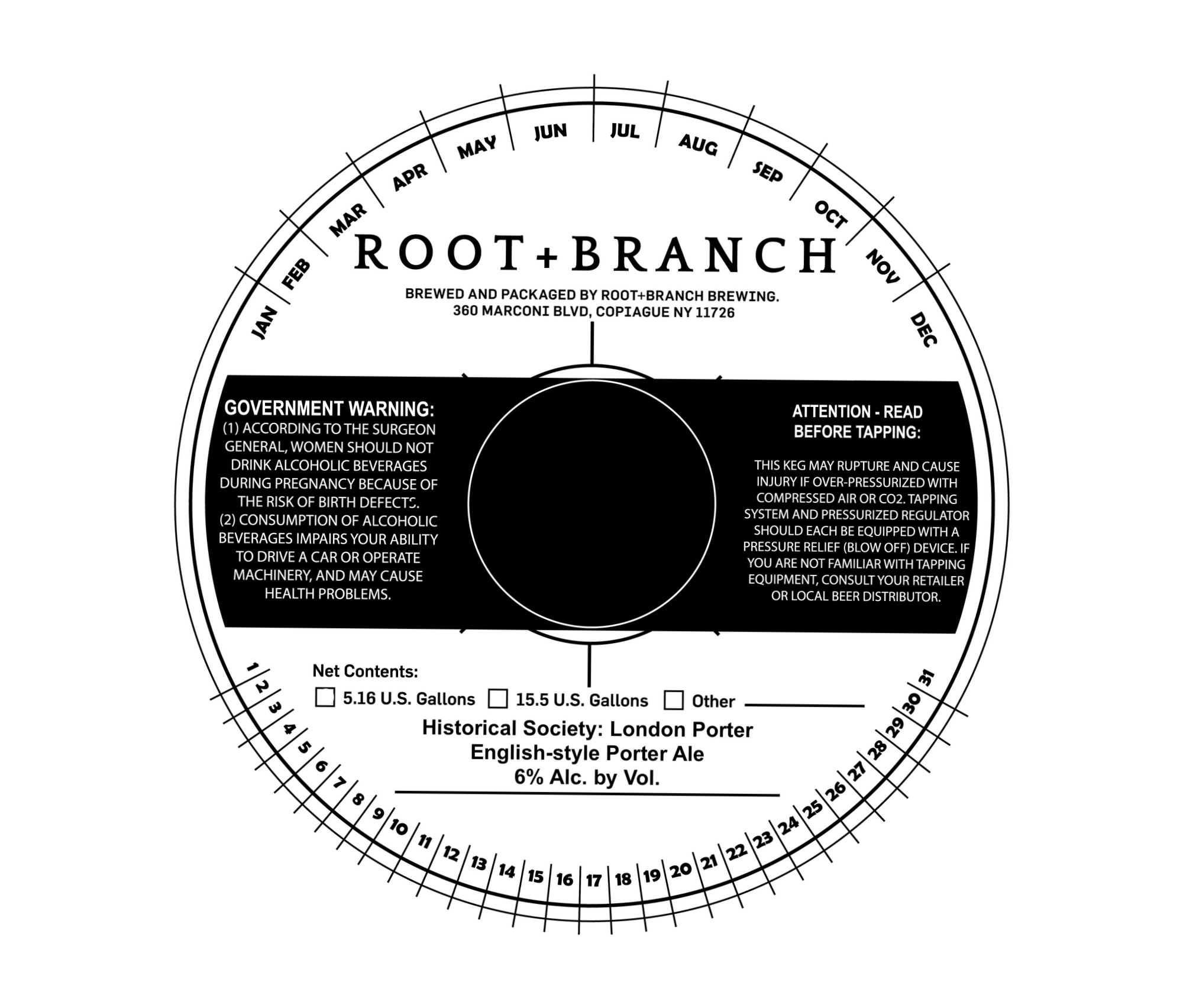 Historical Society: London Porter Ale by Root + Branch Brewing - beer label
