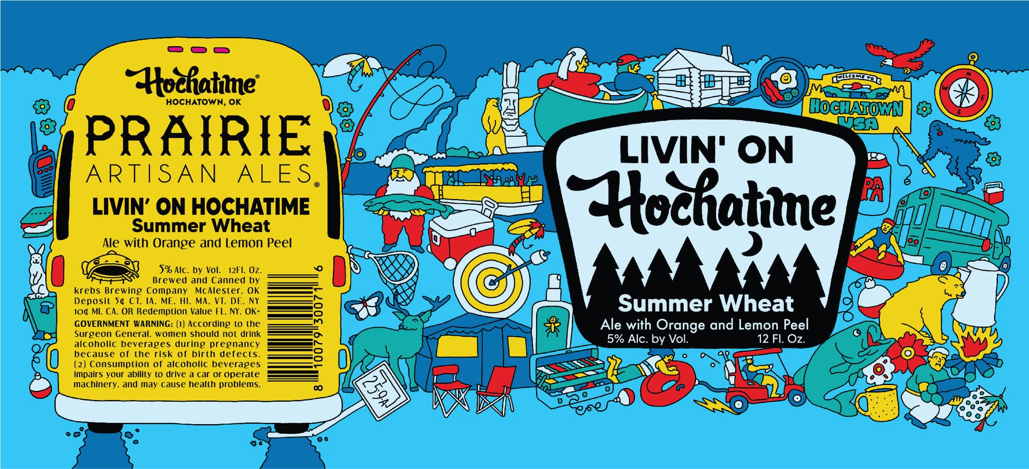 Hochatime Prairie - Livin’ On Hochatime by Krebs Brewing Company - beer label