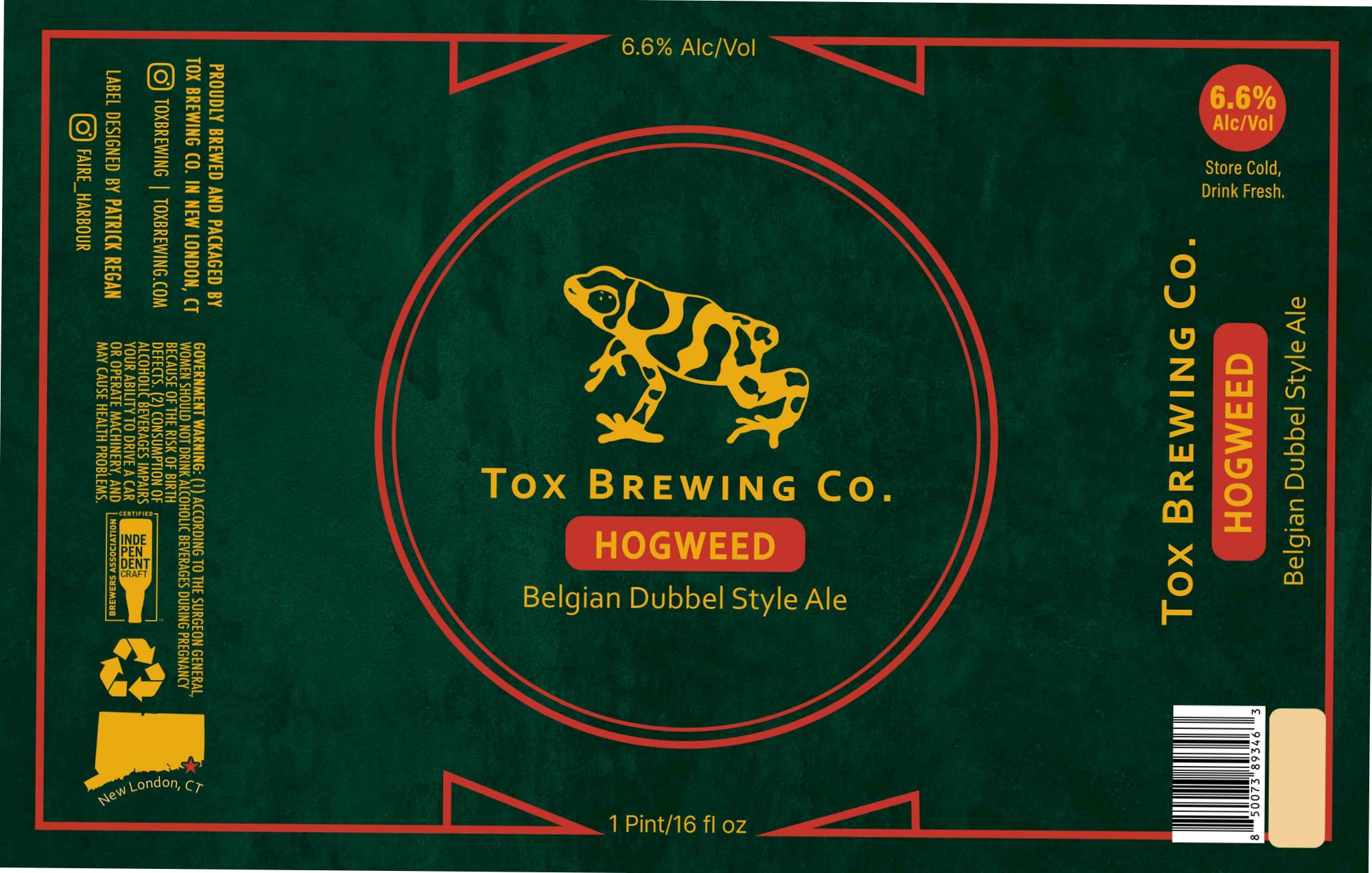 Hogweed by Tox Brewing Co. - beer label