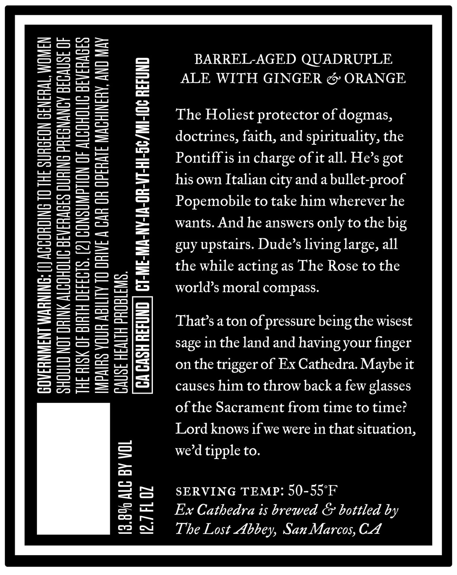Ex Cathedra by The Lost Abbey - beer label