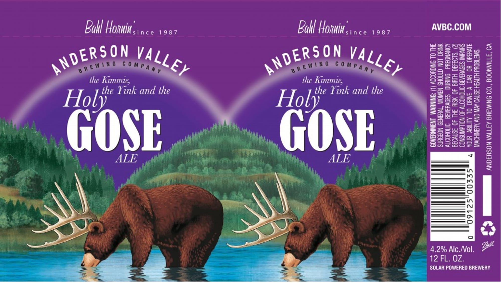 Holy Gose by Anderson Valley Brewing Company - beer label